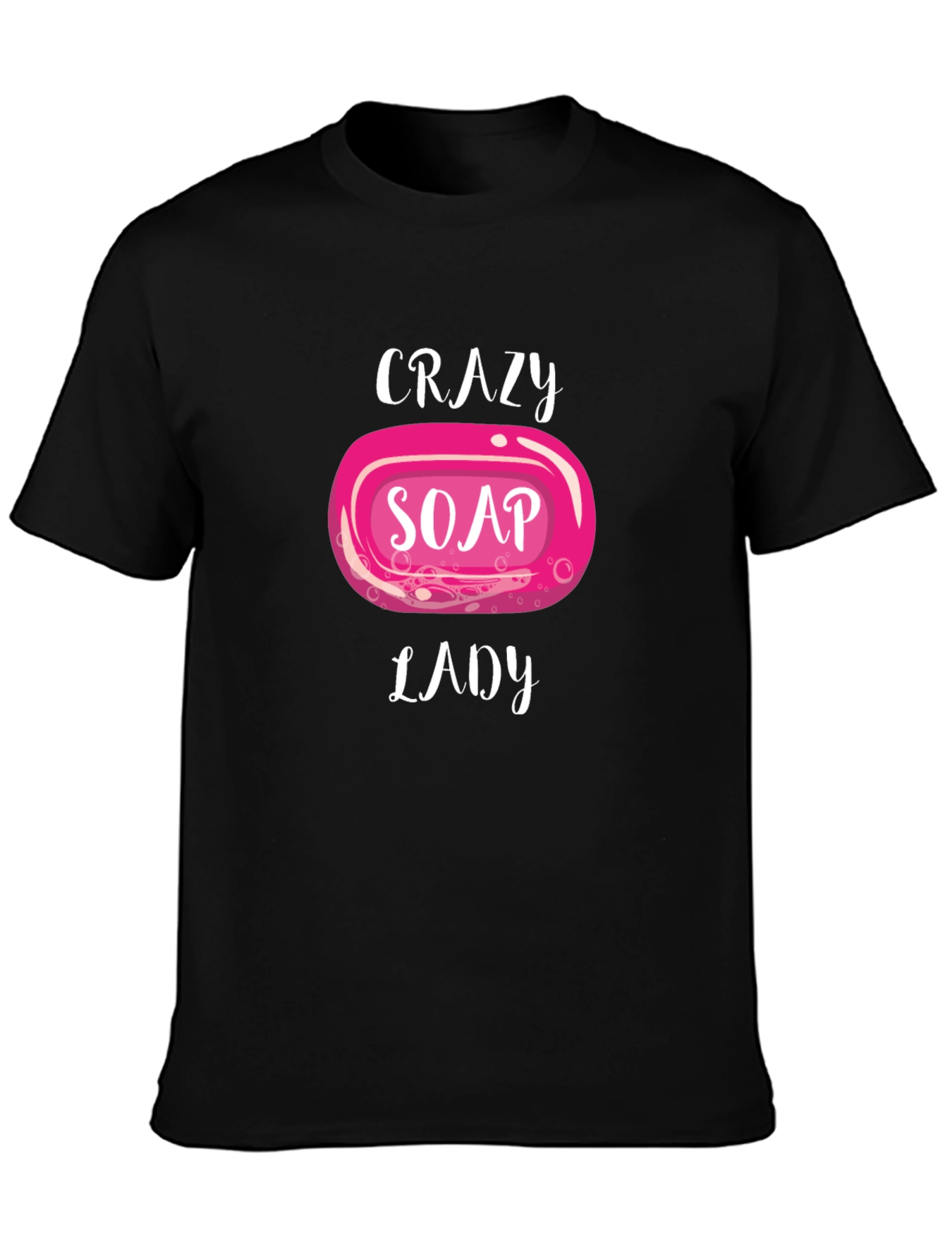 Crazy Soap Lady Black T-Shirt