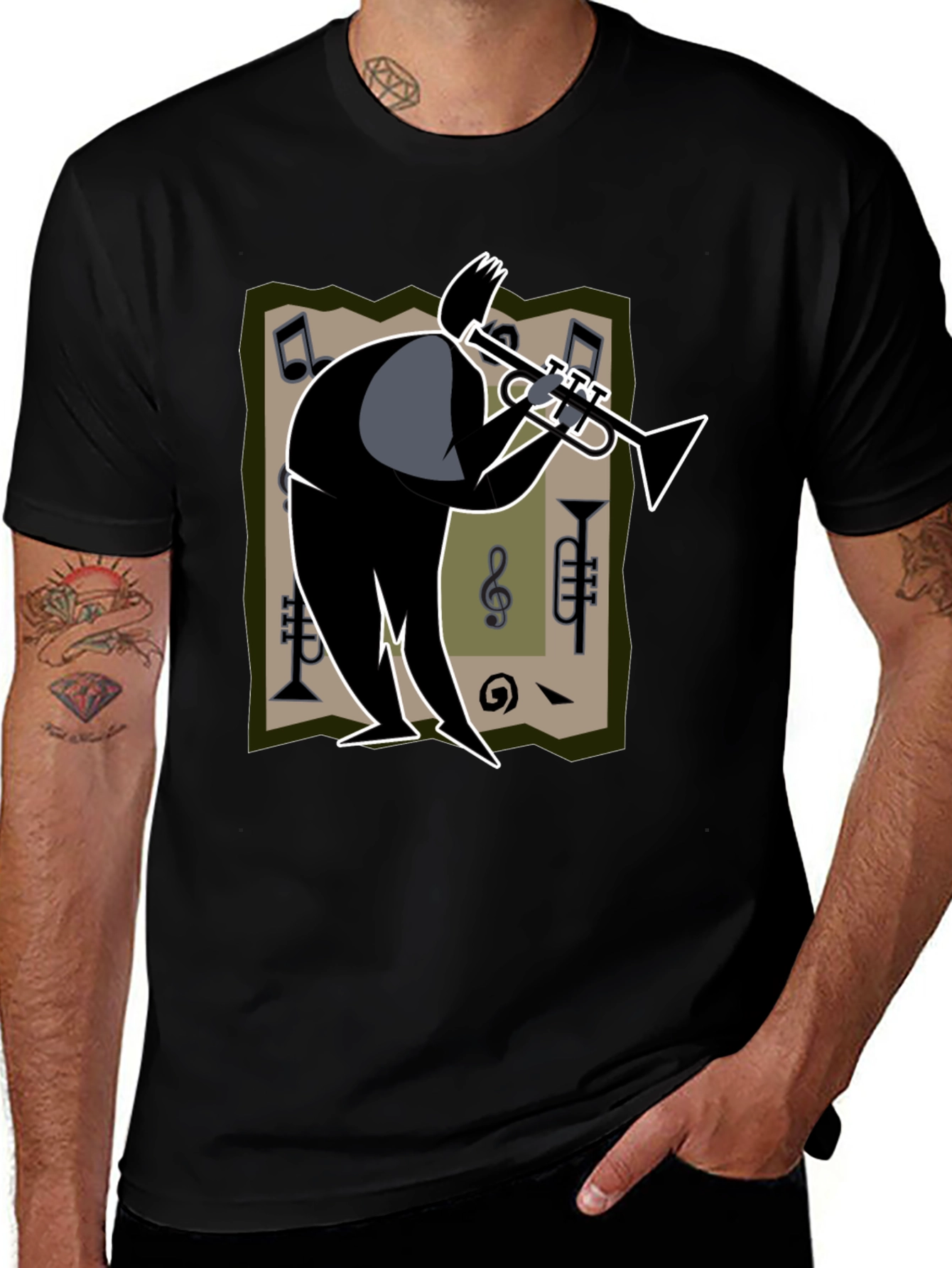 Cool Jazz Trumpet Player Graphic T-Shirt