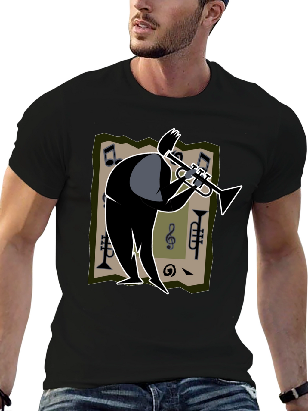Cool Jazz Trumpet Player Graphic T-Shirt