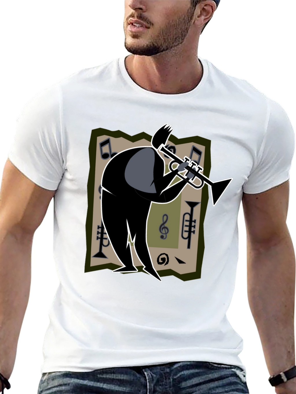 Cool Jazz Trumpet Player Graphic T-Shirt