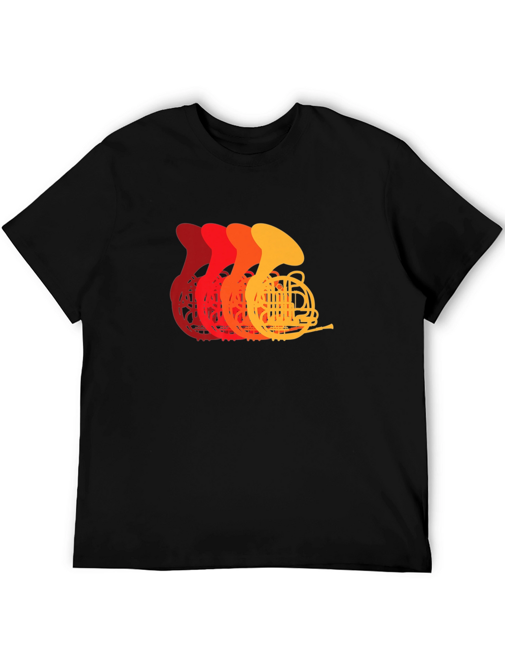 French Horn Retro T-Shirt - Musician Tee