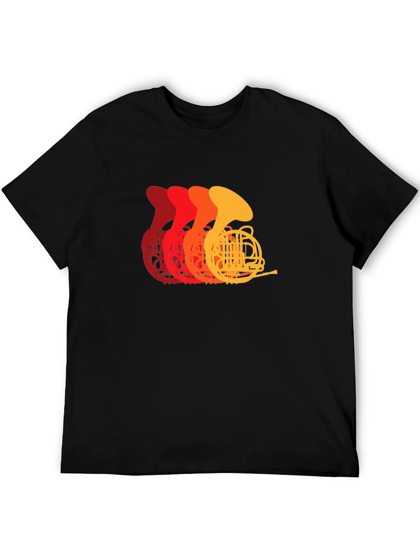 French Horn Retro T-Shirt - Musician Tee