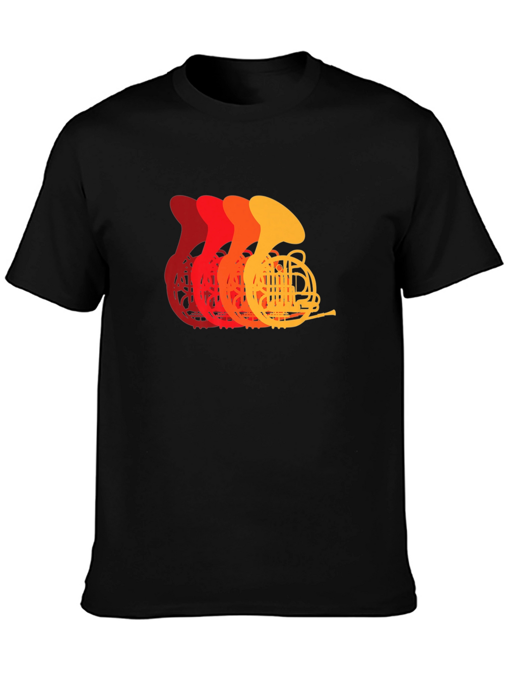 French Horn Retro T-Shirt - Musician Tee