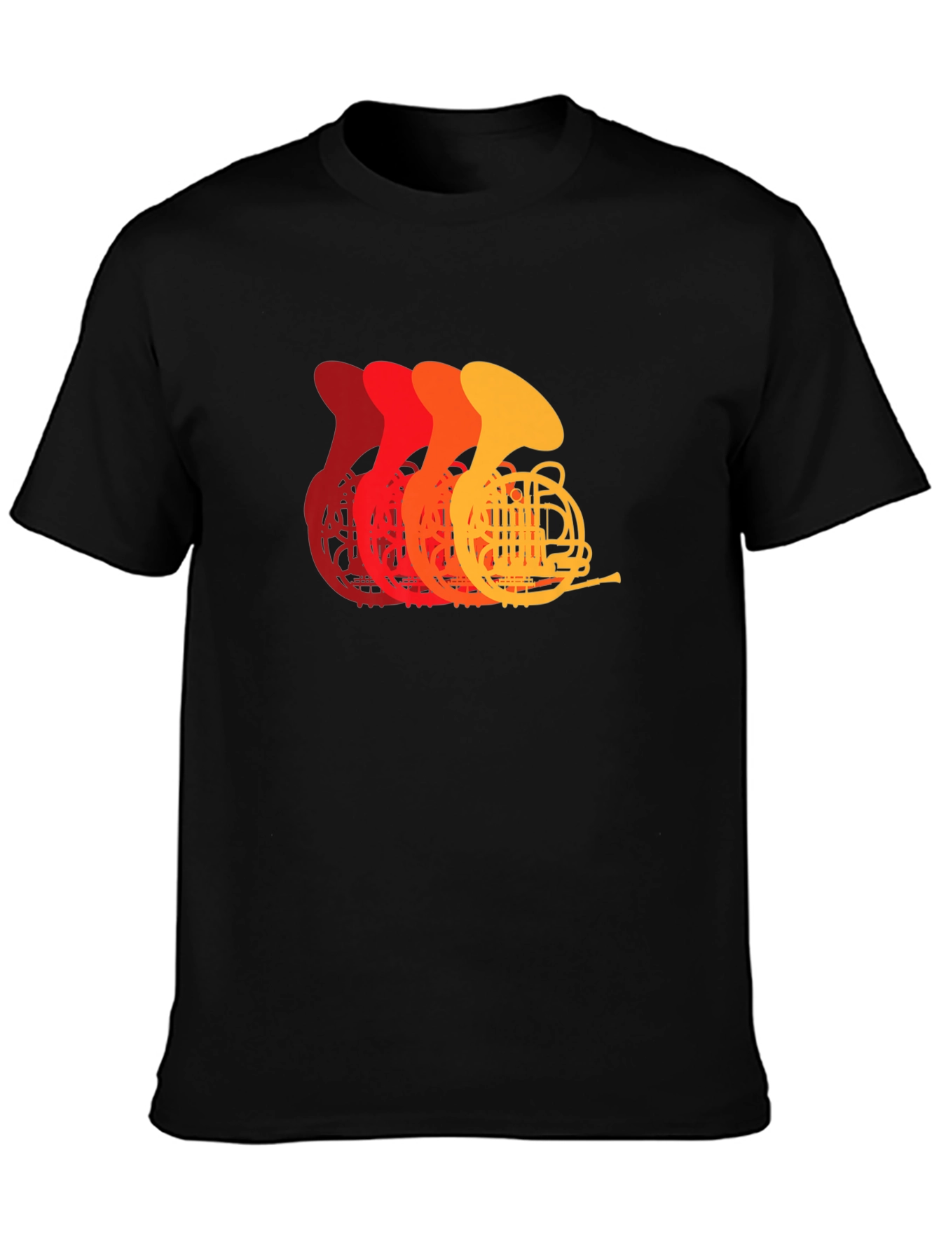 French Horn Retro T-Shirt - Musician Tee
