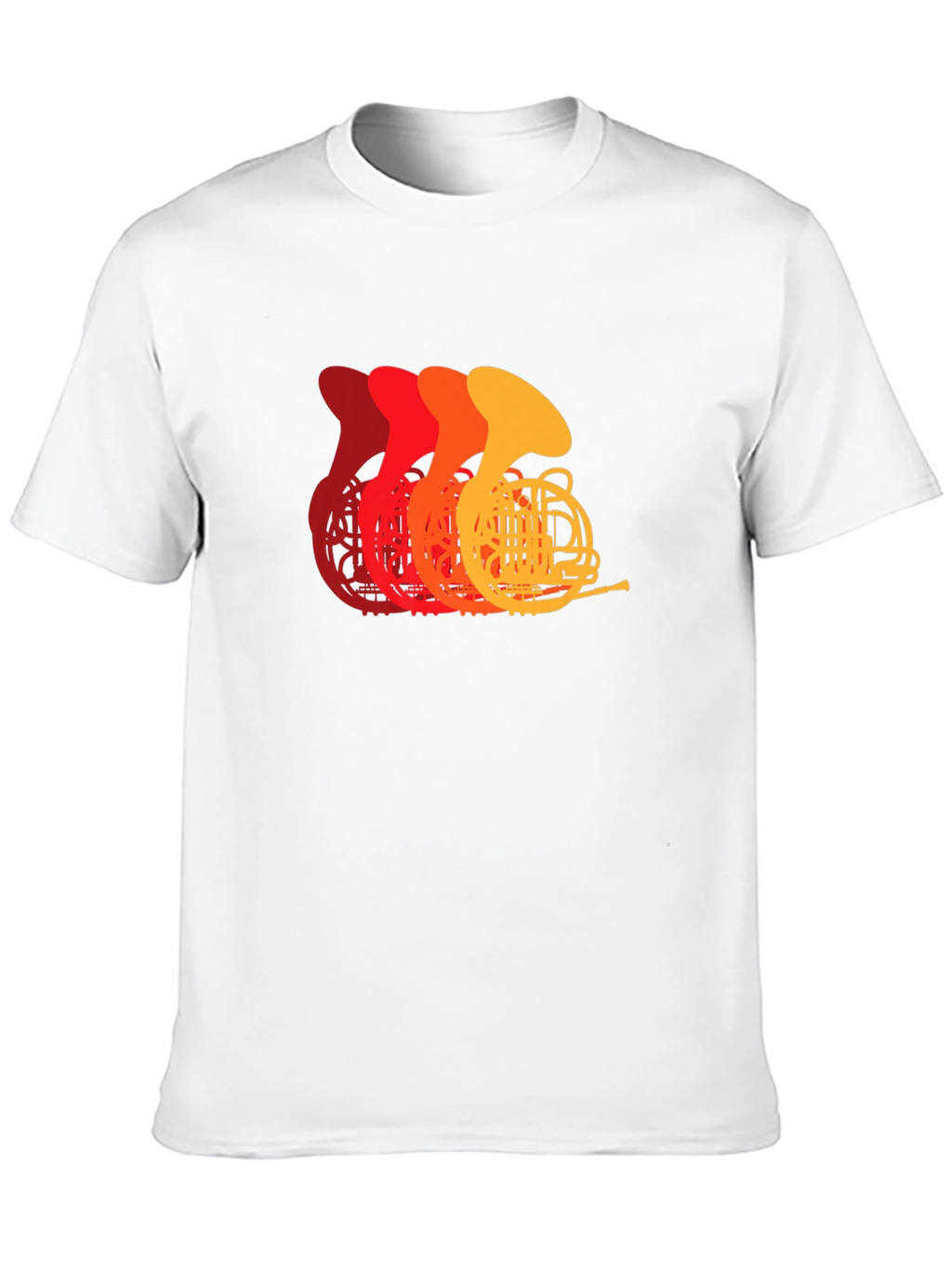 French Horn Retro T-Shirt - Musician Tee