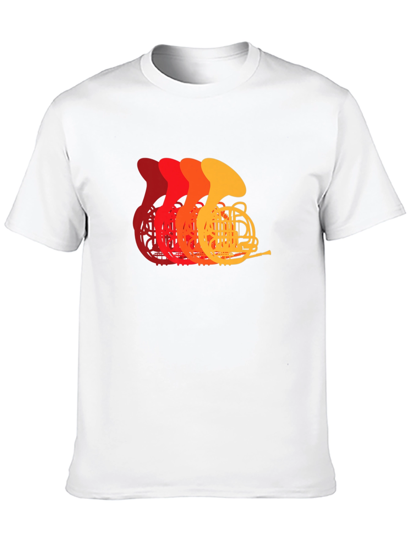 French Horn Retro T-Shirt - Musician Tee