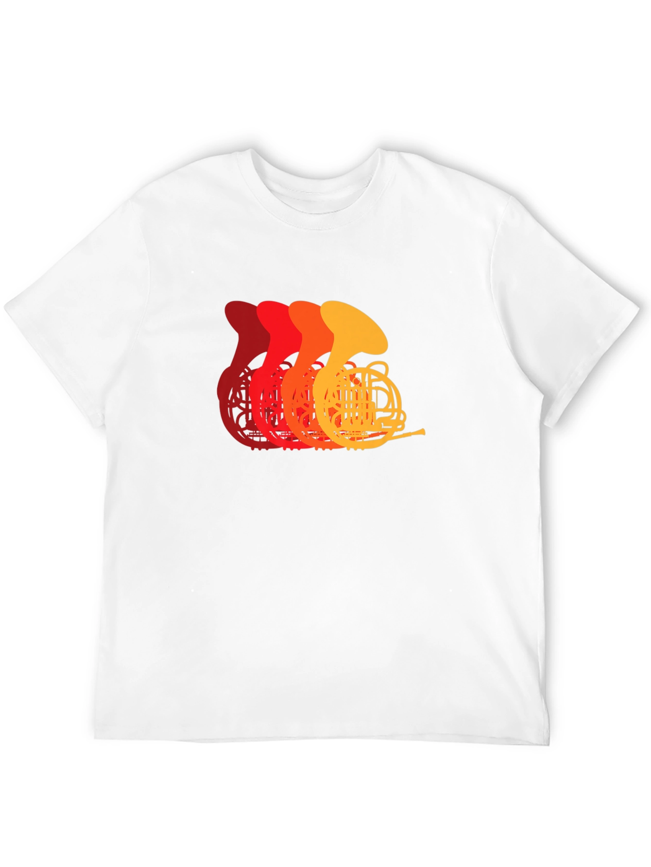 French Horn Retro T-Shirt - Musician Tee