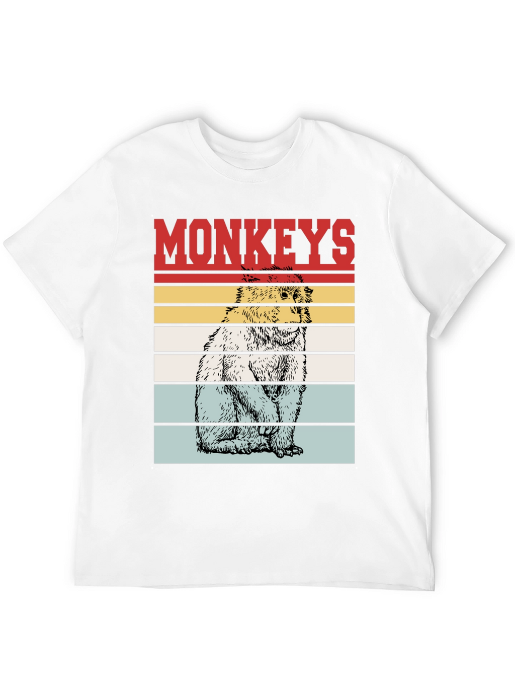 Retro Monkeys Graphic Tee - Black