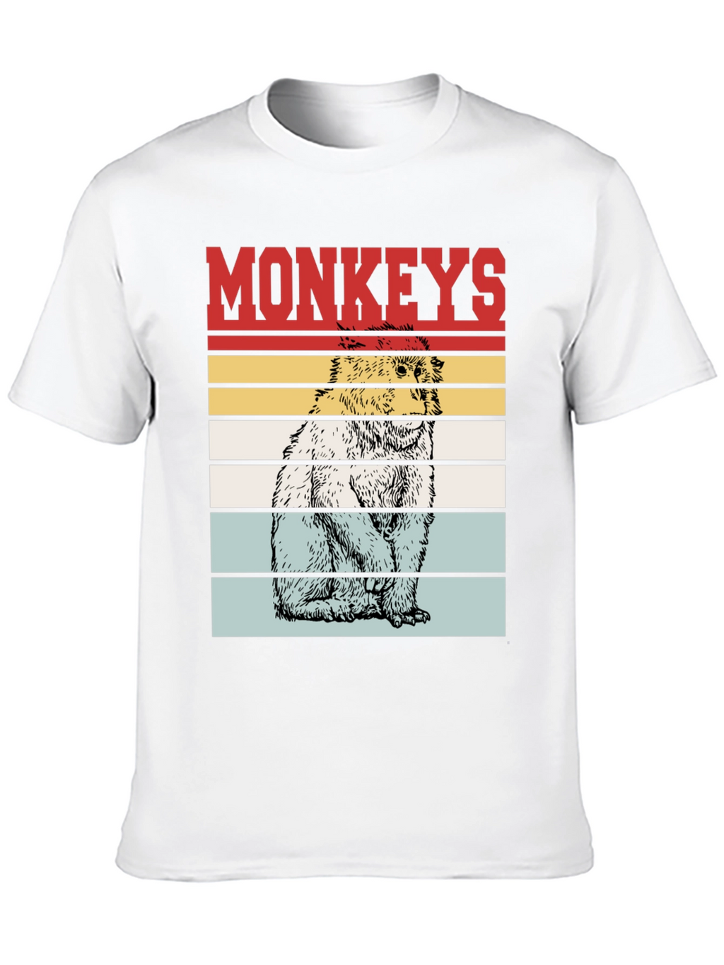 Retro Monkeys Graphic Tee - Black