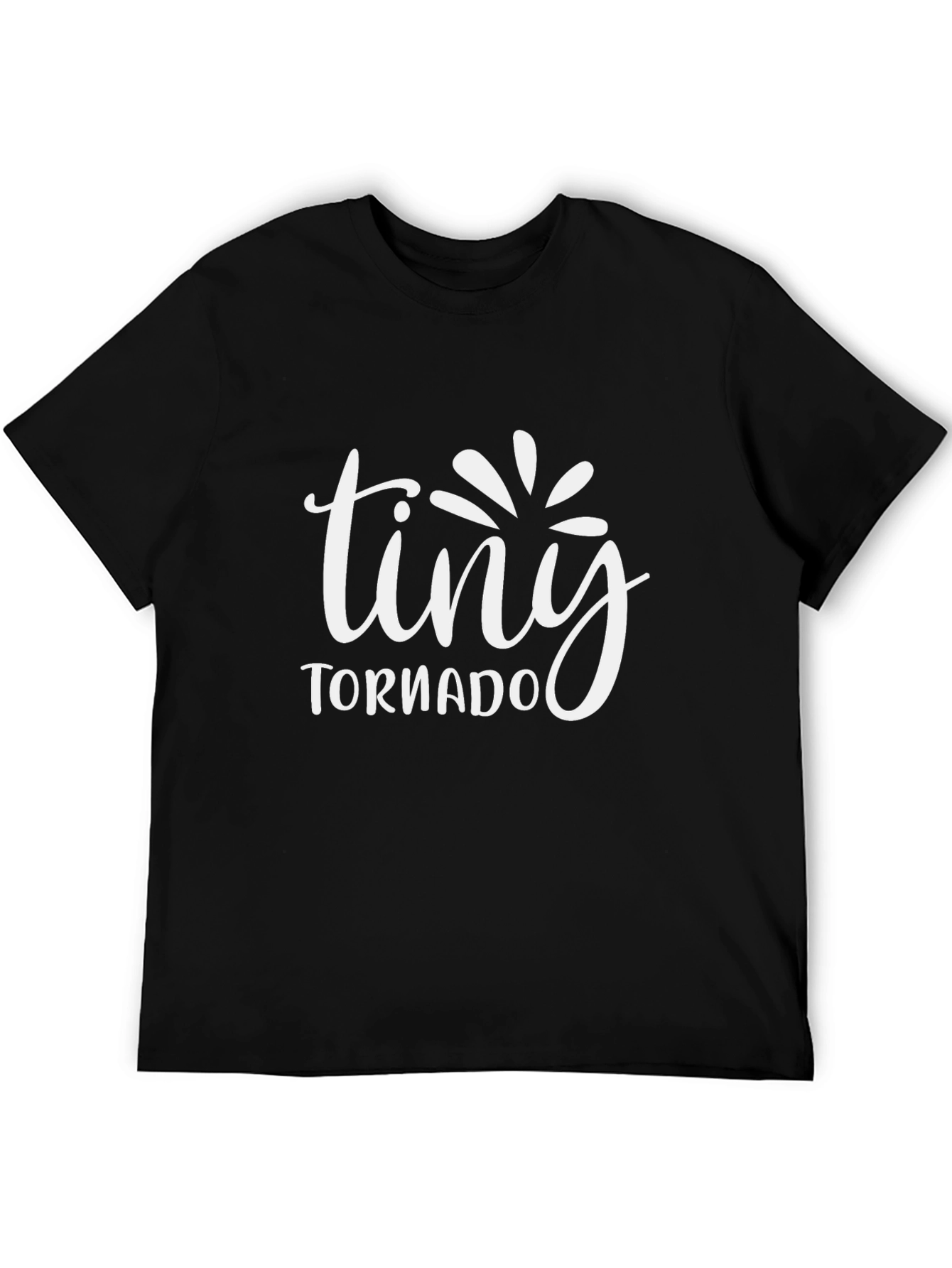 Tiny Tornado Graphic Tee - Black Cotton T-Shirt