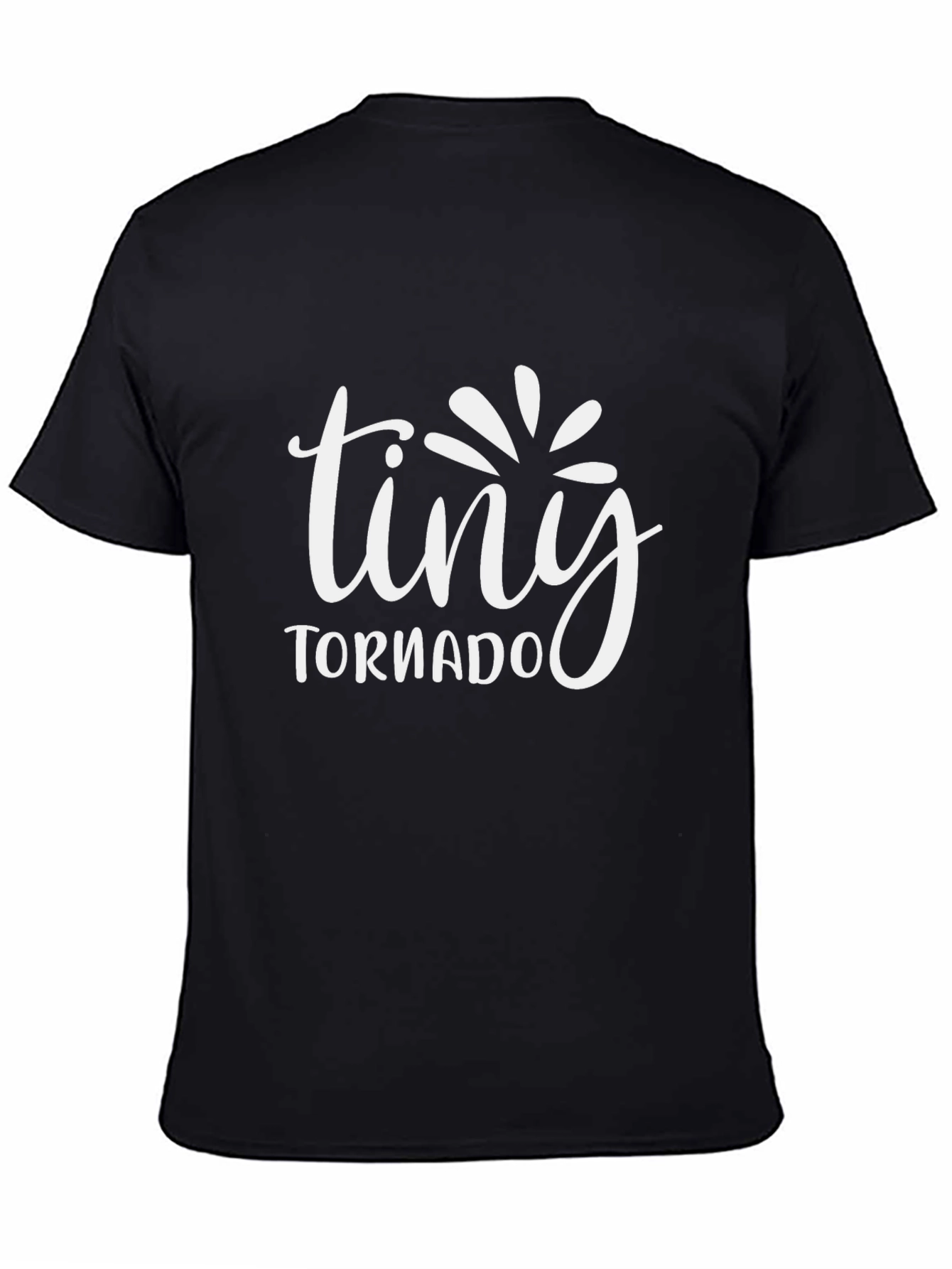 Tiny Tornado Graphic Tee - Black Cotton T-Shirt