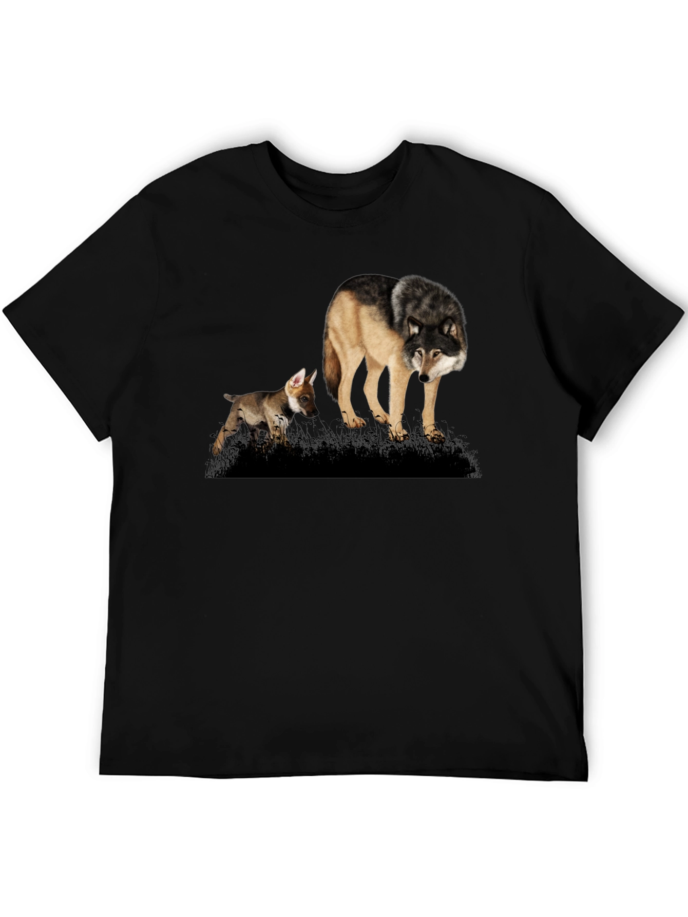 Wolf Pack T-Shirt: Black Graphic Tee