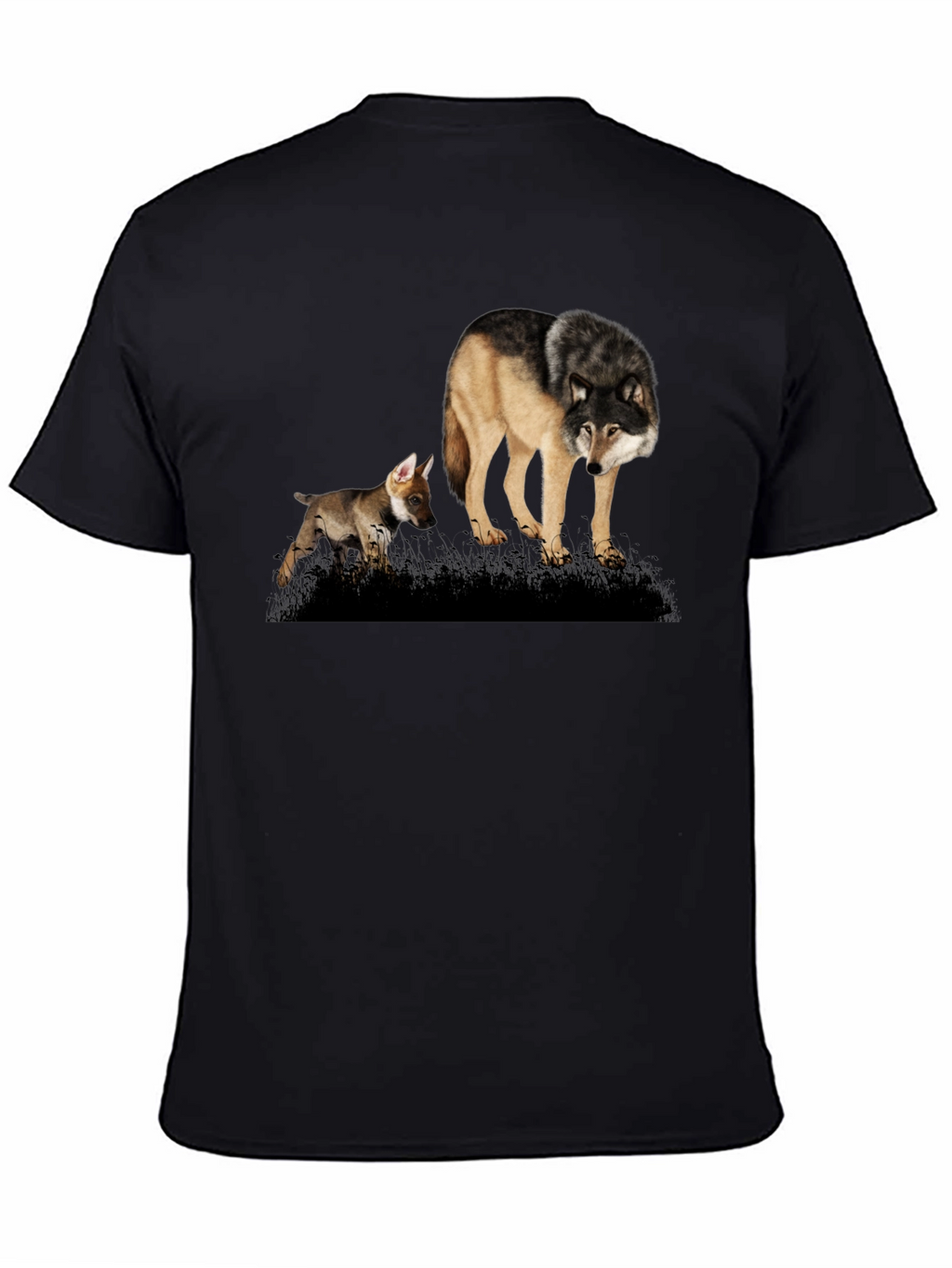 Wolf Pack T-Shirt: Black Graphic Tee