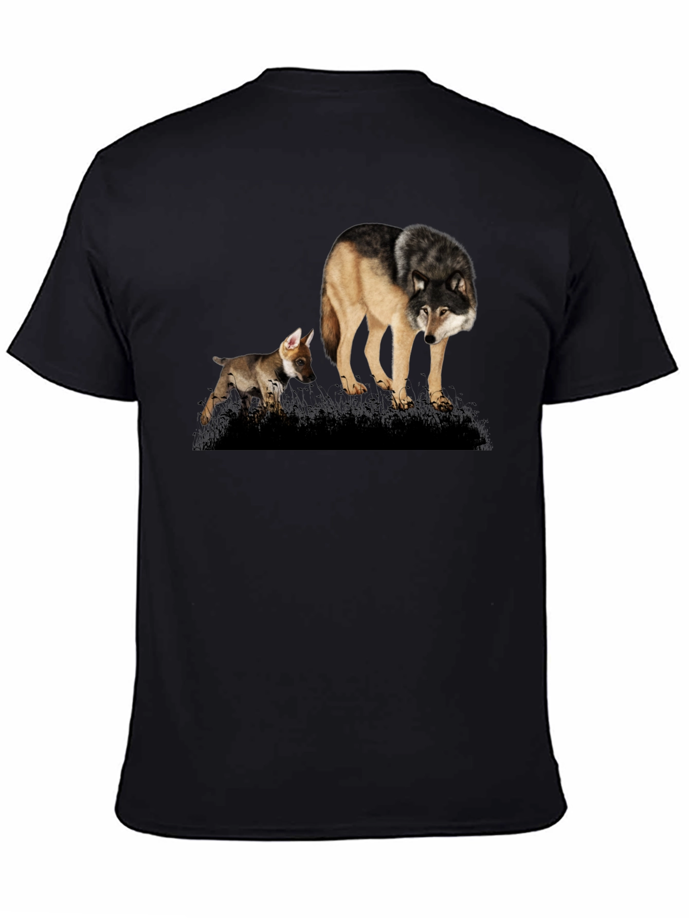 Wolf Pack T-Shirt: Black Graphic Tee