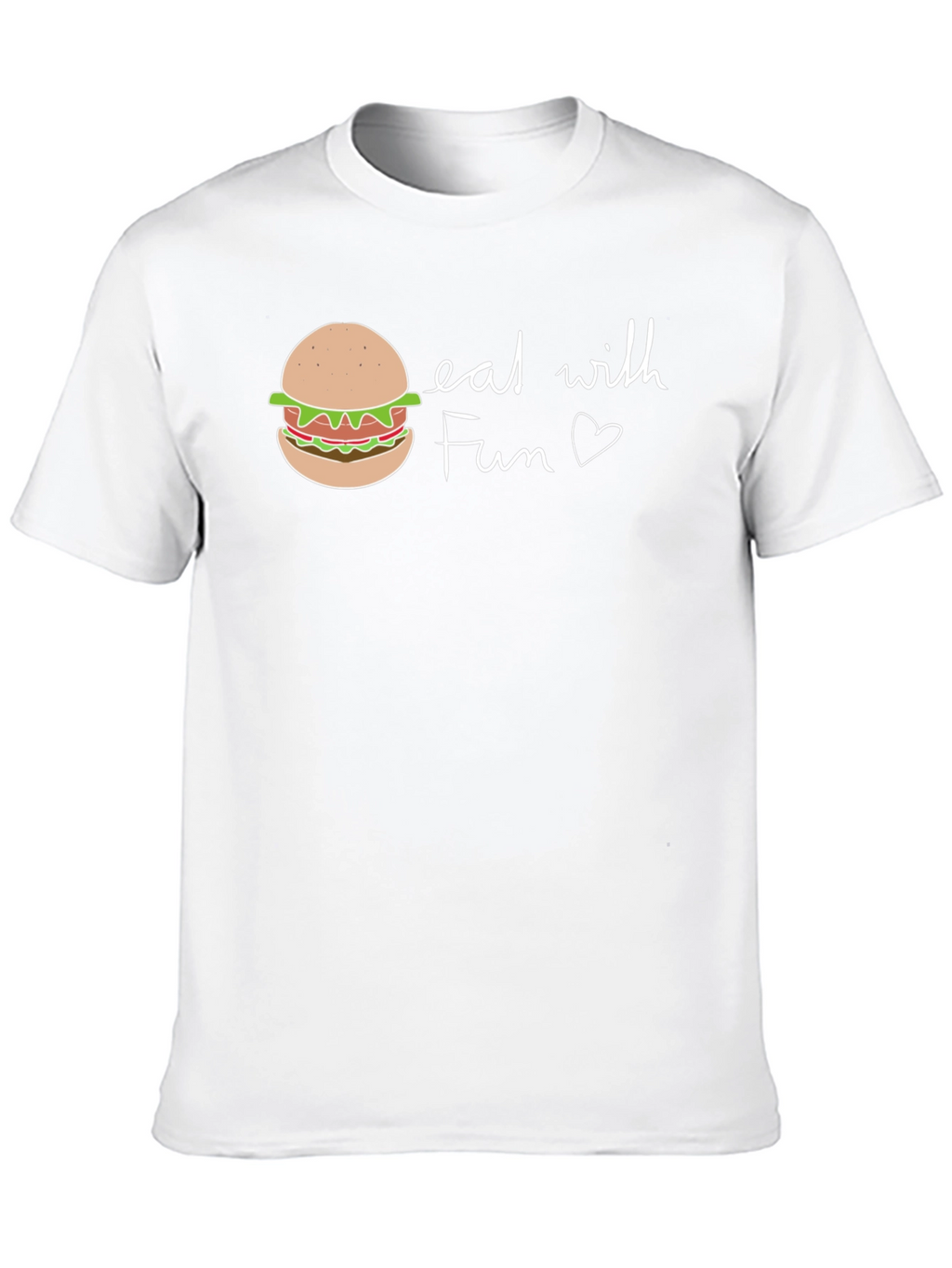 Eat with Fun Graphic Tee - Casual Black T-Shirt
