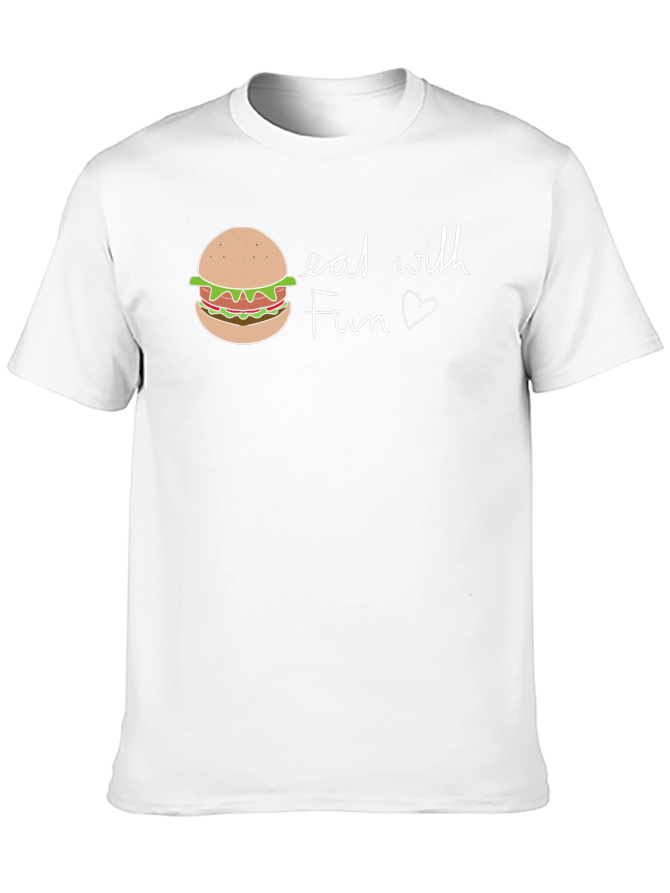 Eat with Fun Graphic Tee - Casual Black T-Shirt