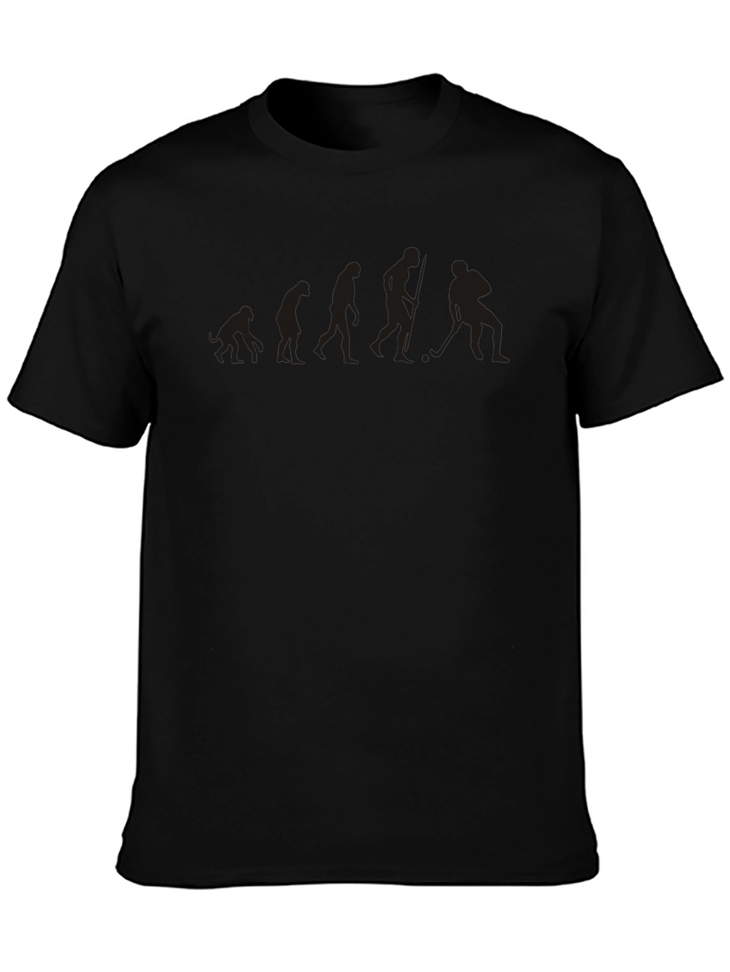 Hockey Evolution Graphic Tee - Black Cotton T-Shirt