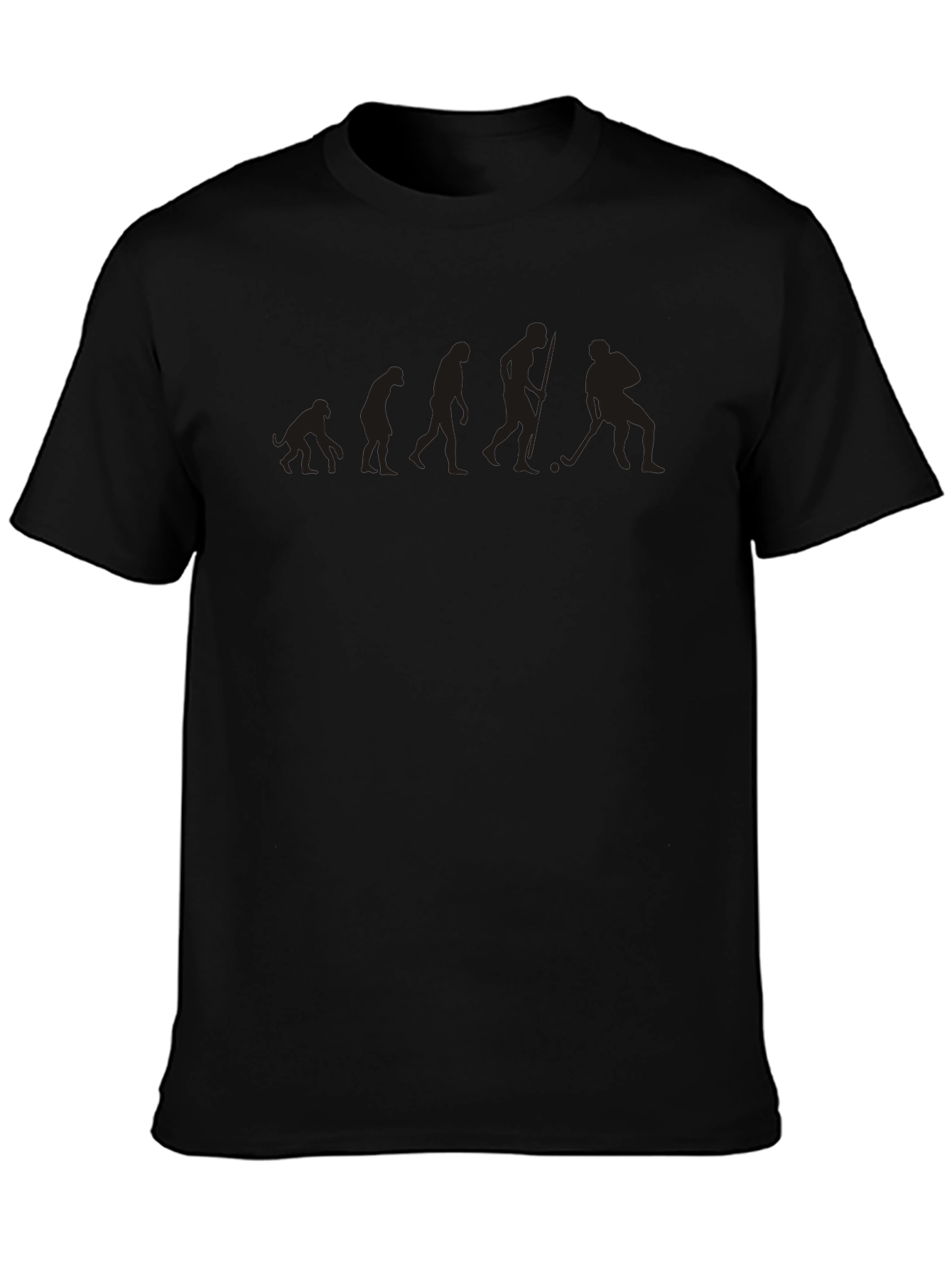 Hockey Evolution Graphic Tee - Black Cotton T-Shirt