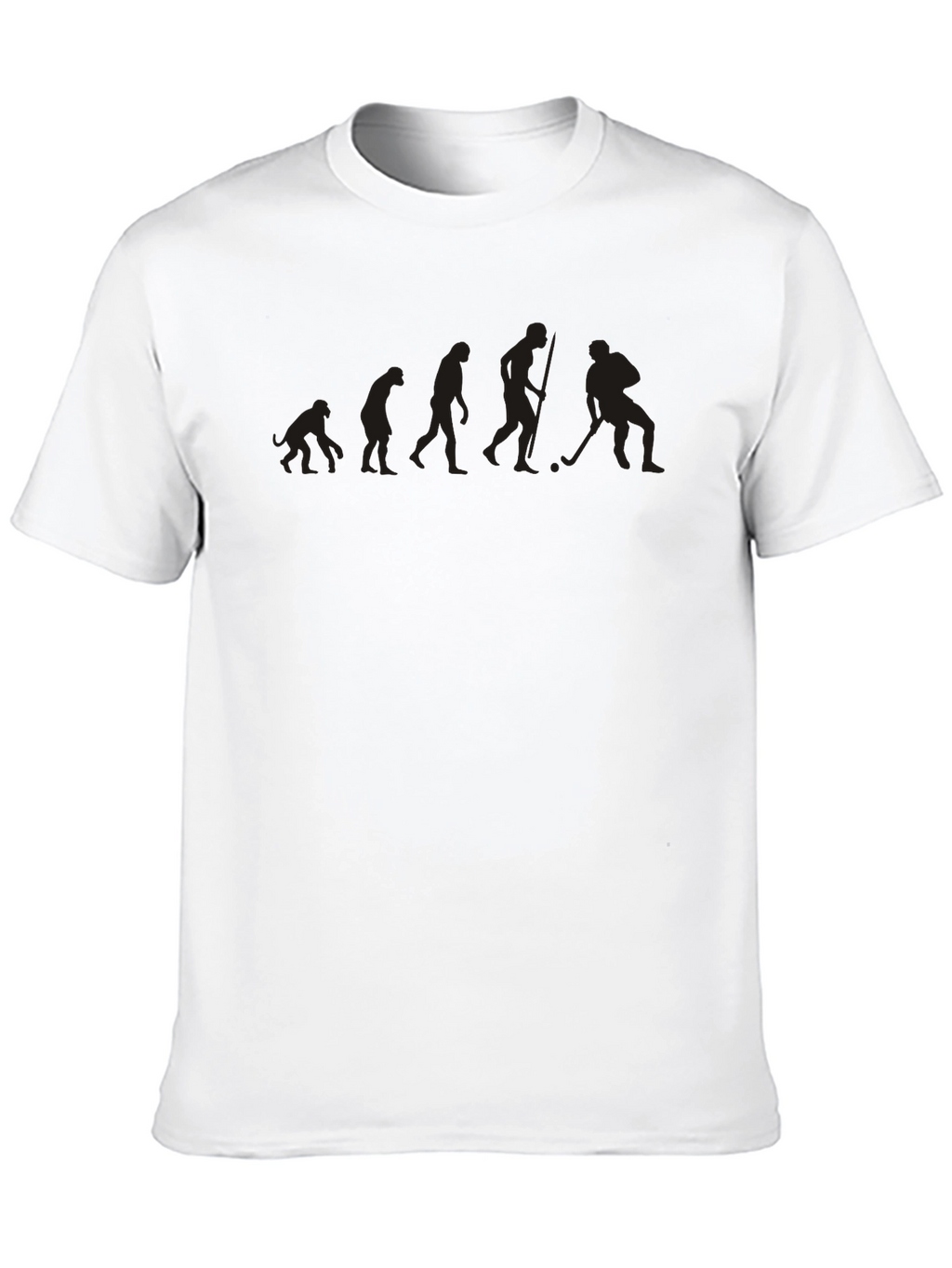 Hockey Evolution Graphic Tee - Black Cotton T-Shirt