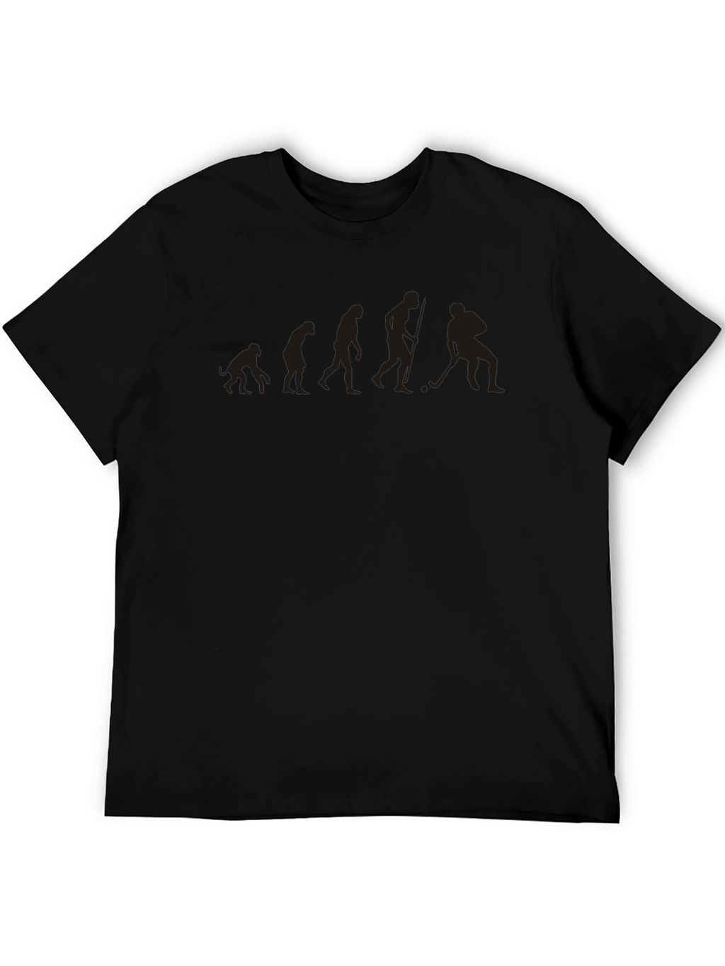 Hockey Evolution Graphic Tee - Black Cotton T-Shirt