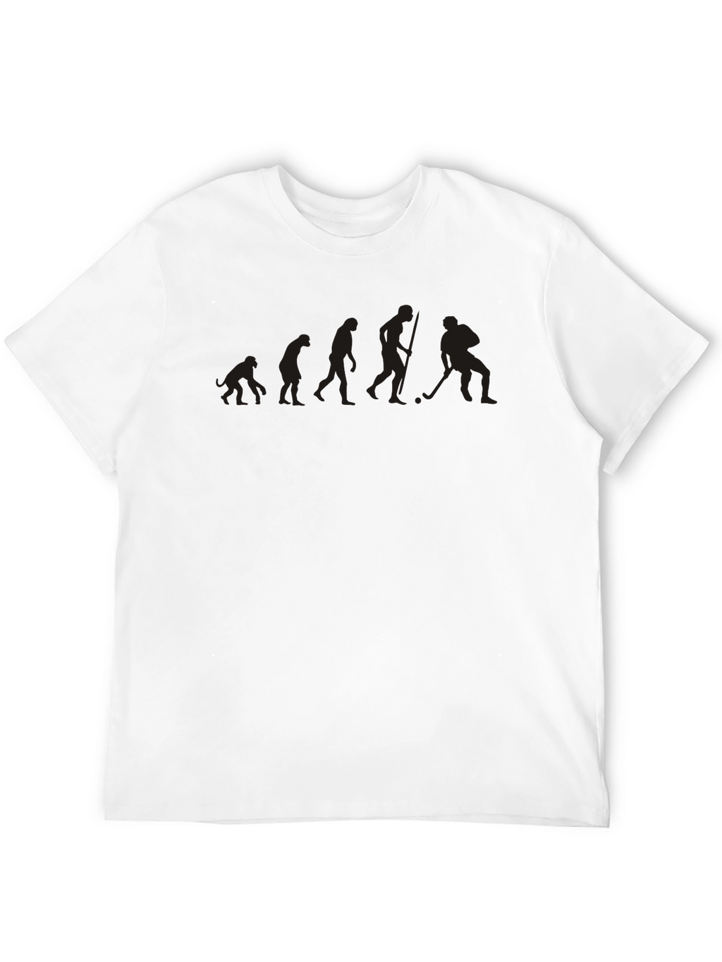 Hockey Evolution Graphic Tee - Black Cotton T-Shirt