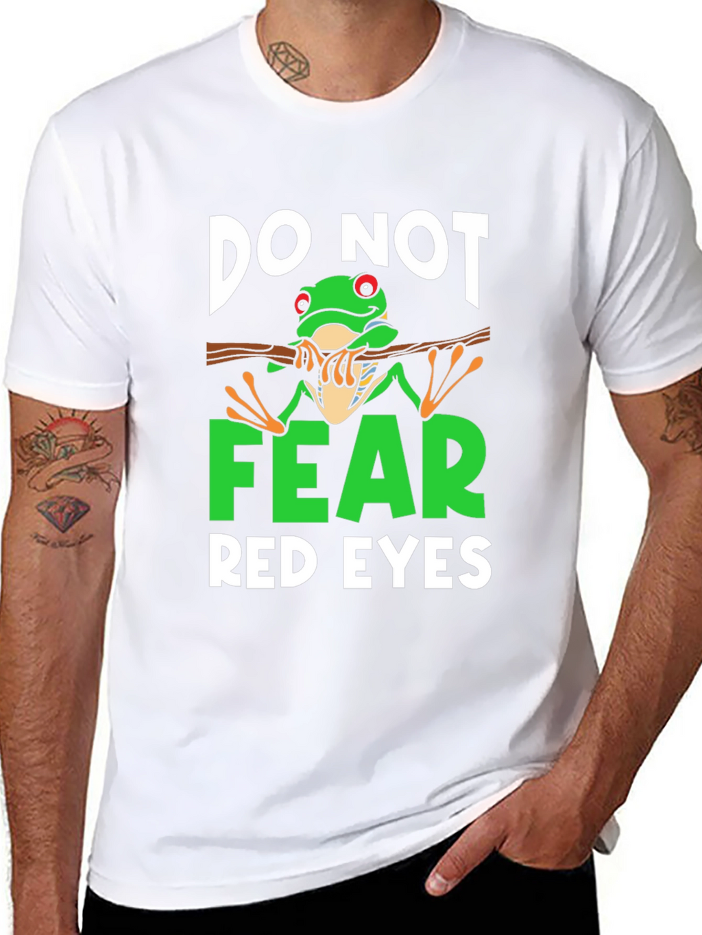 Do Not Fear Red Eyes Frog Graphic Tee