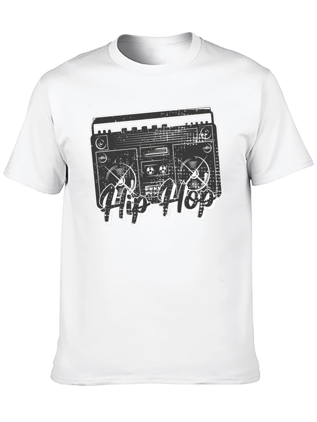 Retro Hip Hop Boombox Graphic T-Shirt
