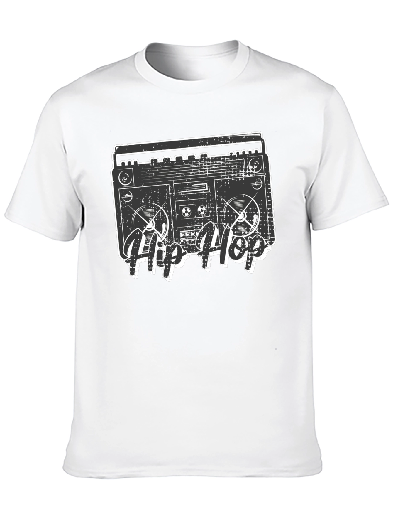 Retro Hip Hop Boombox Graphic T-Shirt