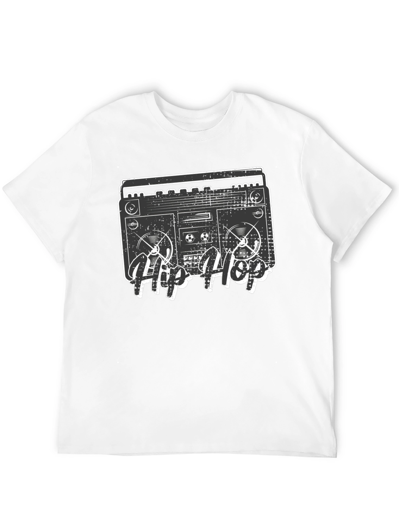 Retro Hip Hop Boombox Graphic T-Shirt