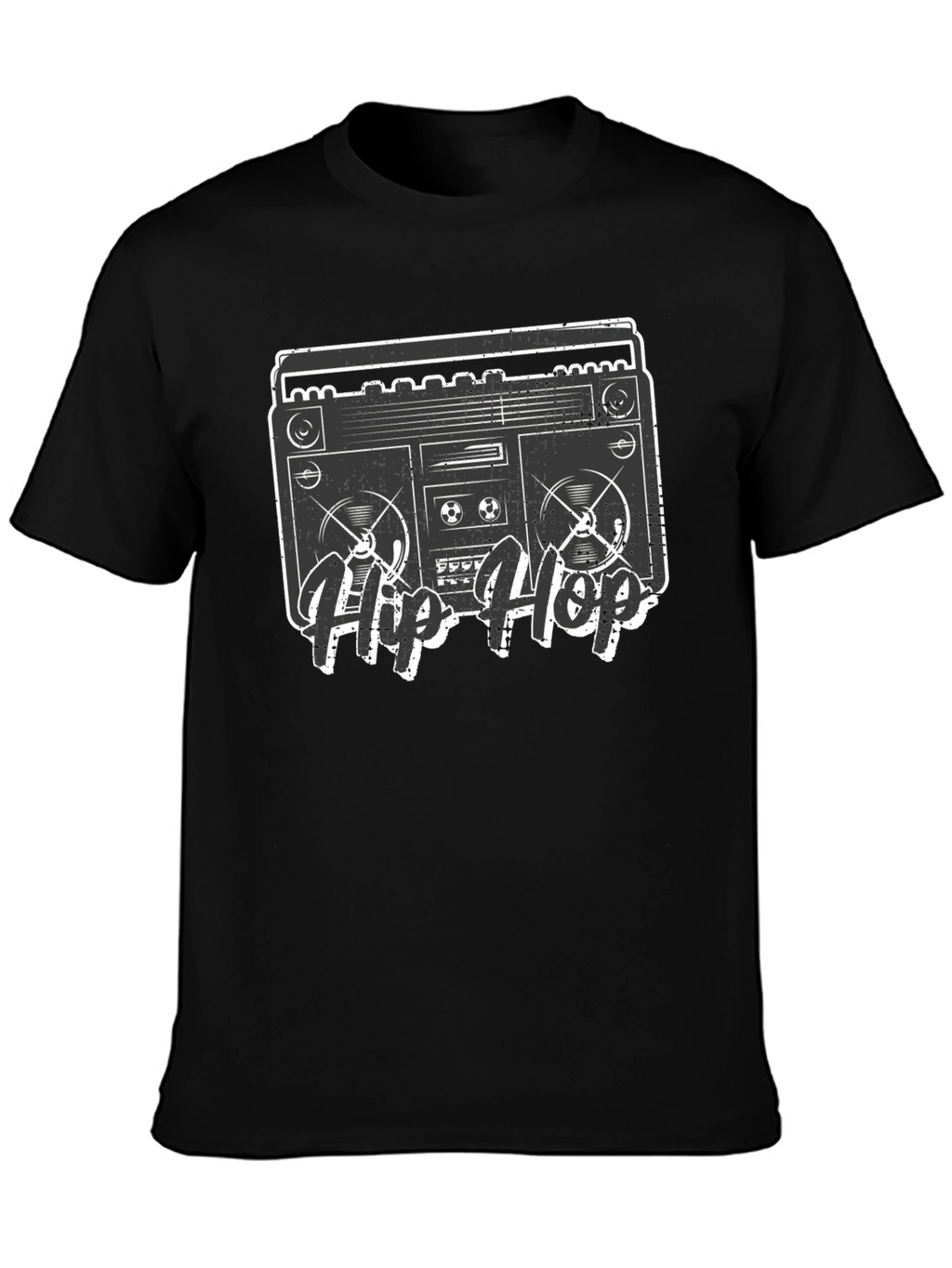 Retro Hip Hop Boombox Graphic T-Shirt