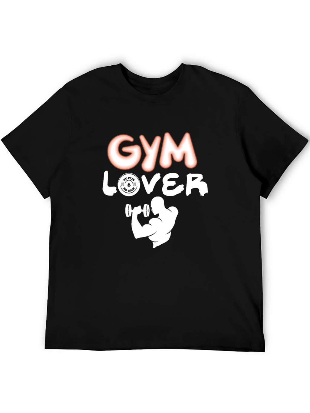 Gym Lover Graphic T-Shirt - Black