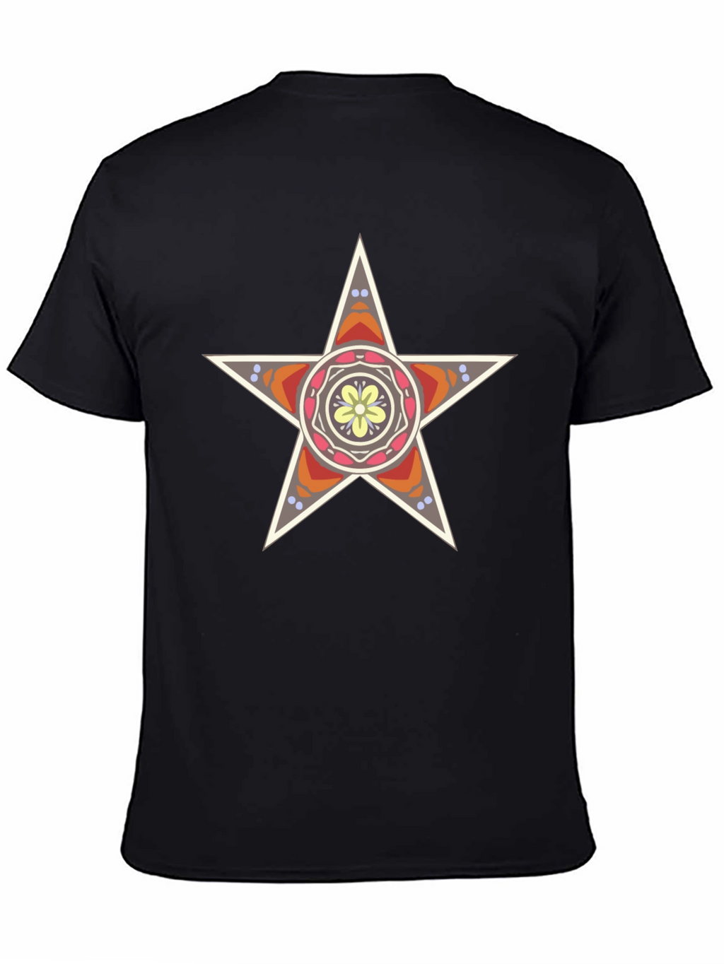 Star Mandala Graphic Black T-Shirt