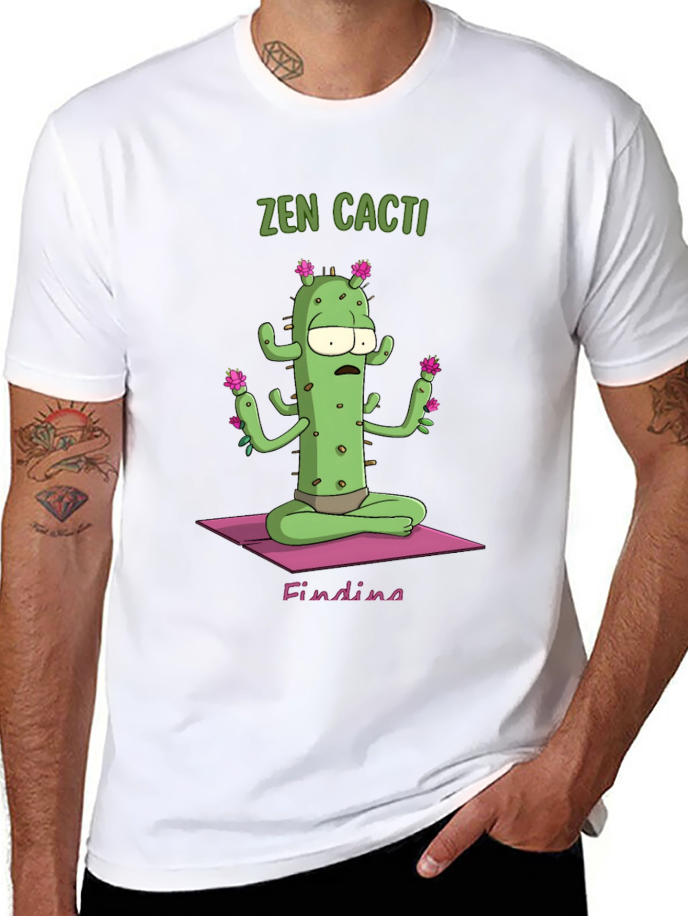 Zen Cactus Graphic T-Shirt - Relaxed Fit