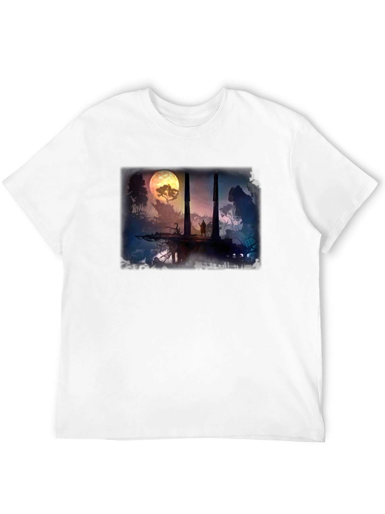 Fantasy Landscape Black T-Shirt