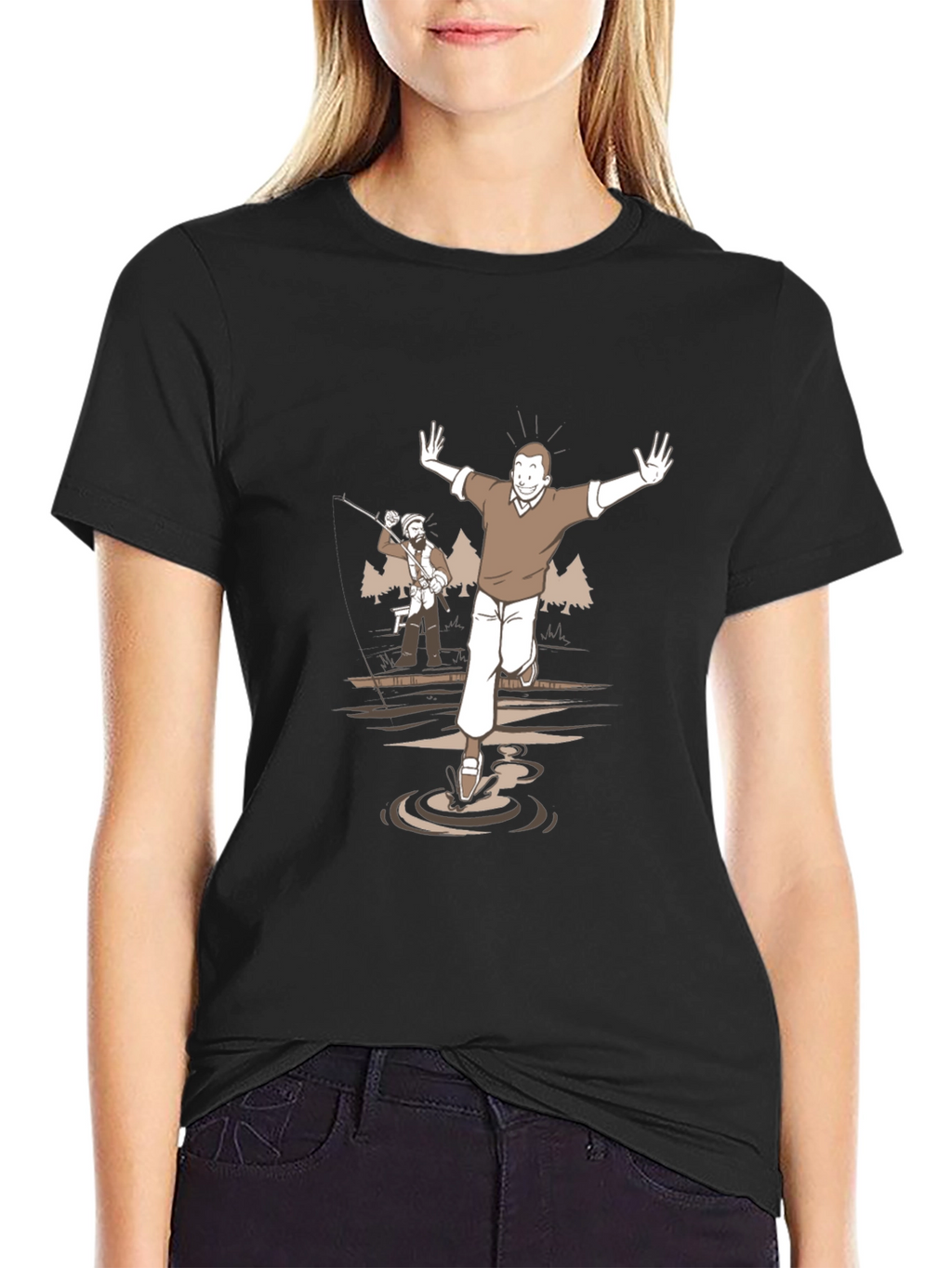 Cartoon Graphic Tee - Humorous Scene