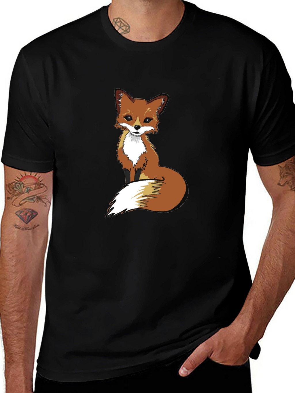 Fox Graphic Print T-Shirt | Casual Tee