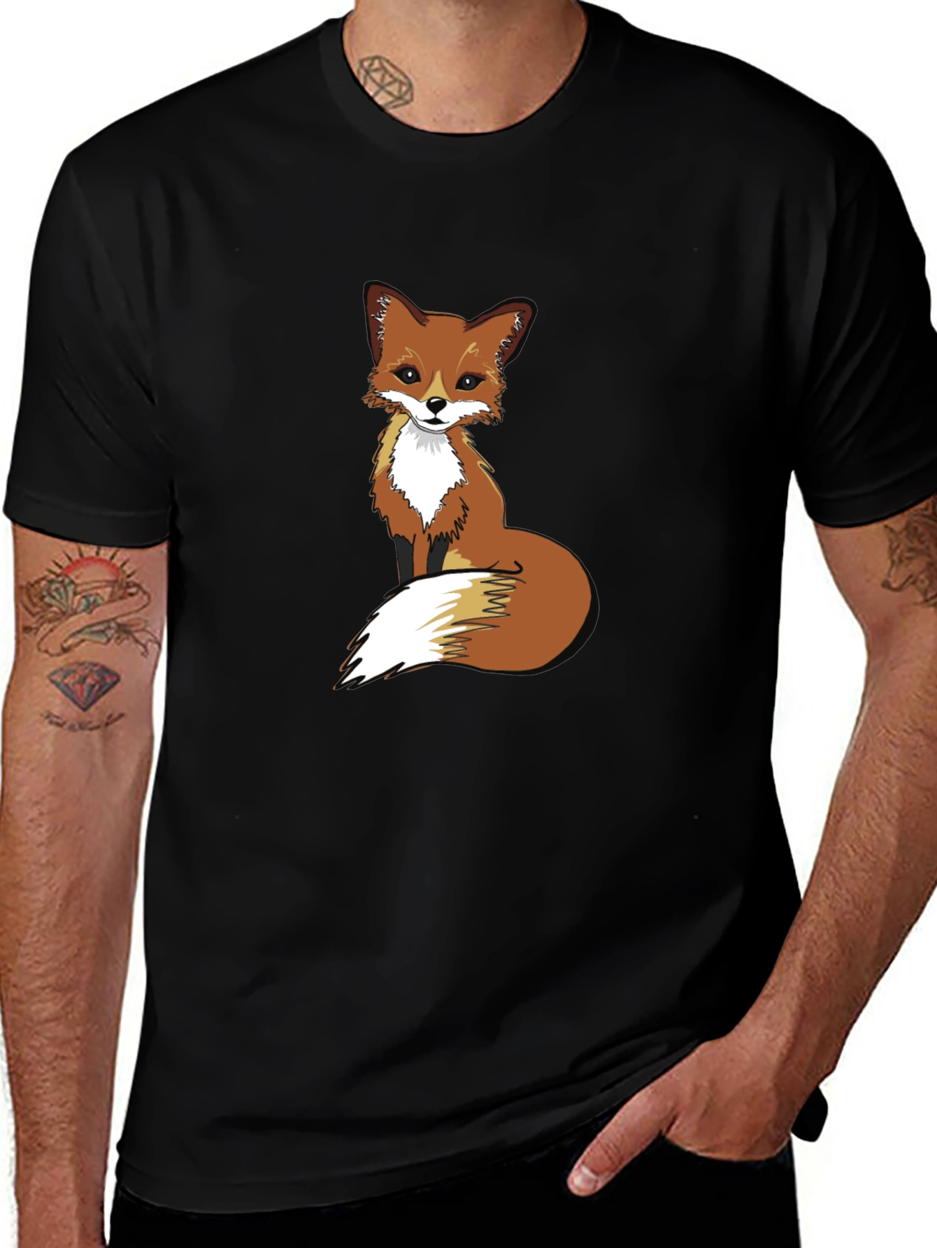 Fox Graphic Print T-Shirt | Casual Tee