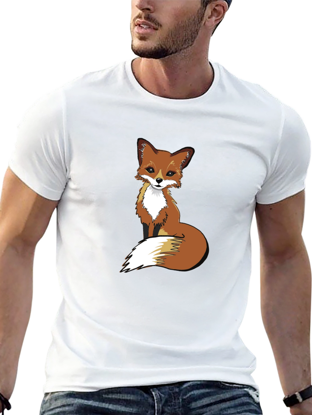 Fox Graphic Print T-Shirt | Casual Tee