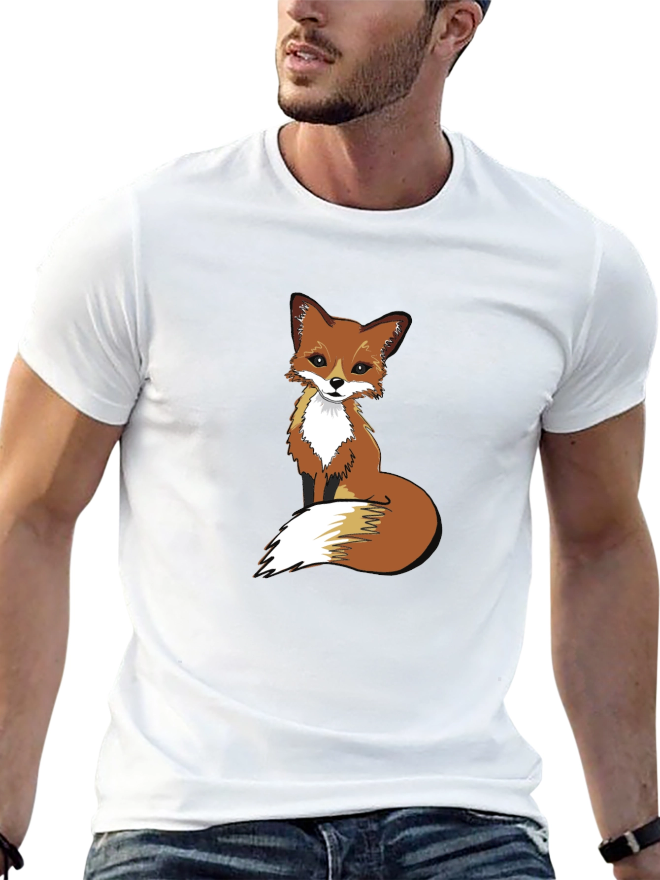 Fox Graphic Print T-Shirt | Casual Tee