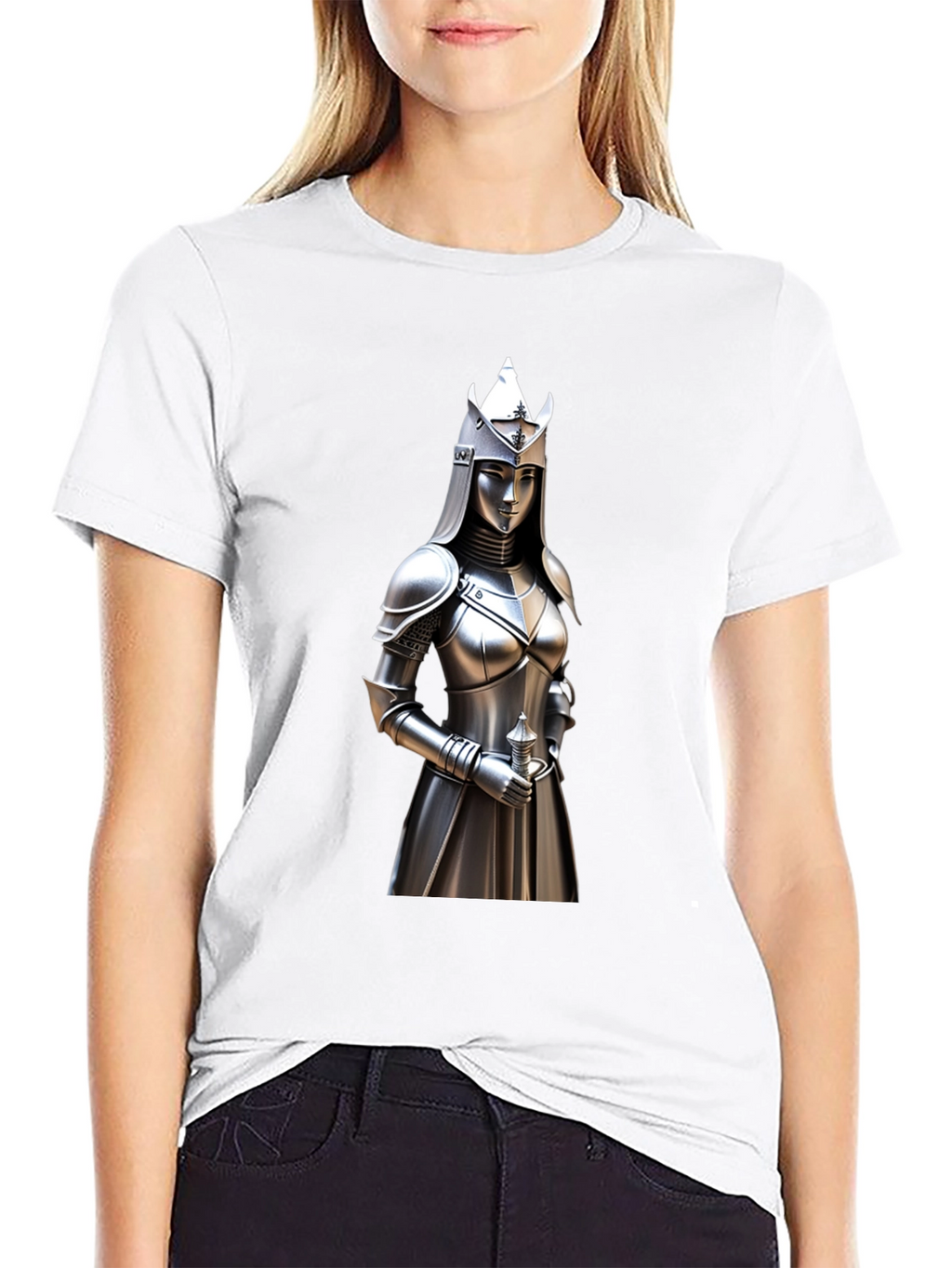 Knight Woman Graphic Tee - Medieval Style