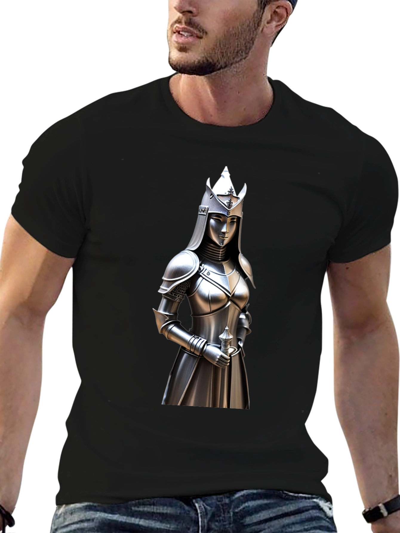 Knight Woman Graphic Tee - Medieval Style