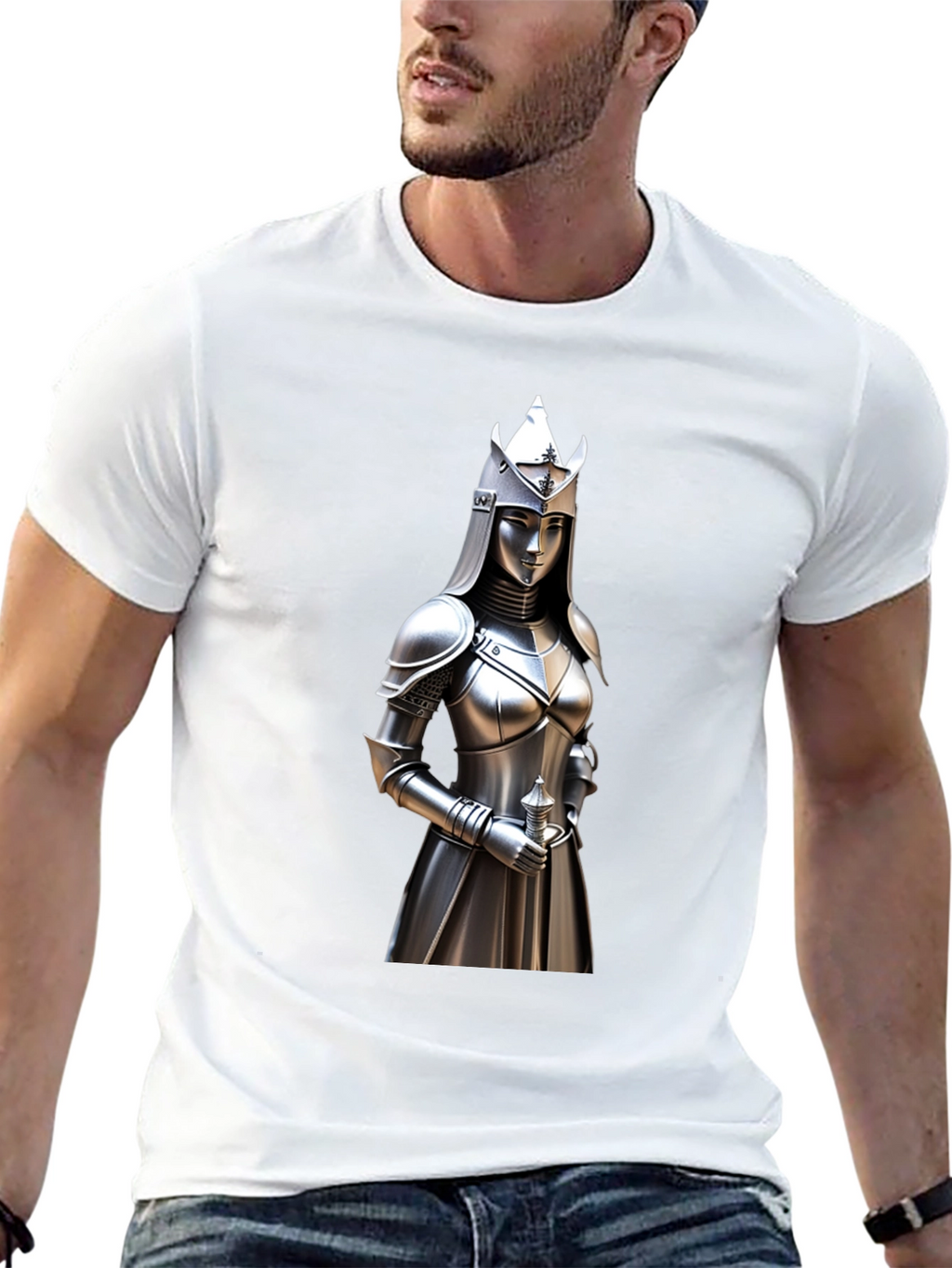 Knight Woman Graphic Tee - Medieval Style