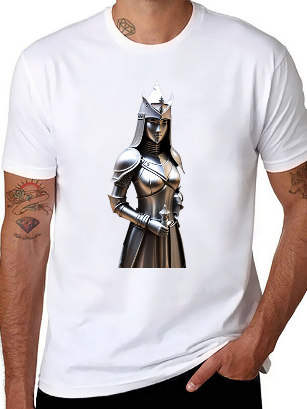 Knight Woman Graphic Tee - Medieval Style