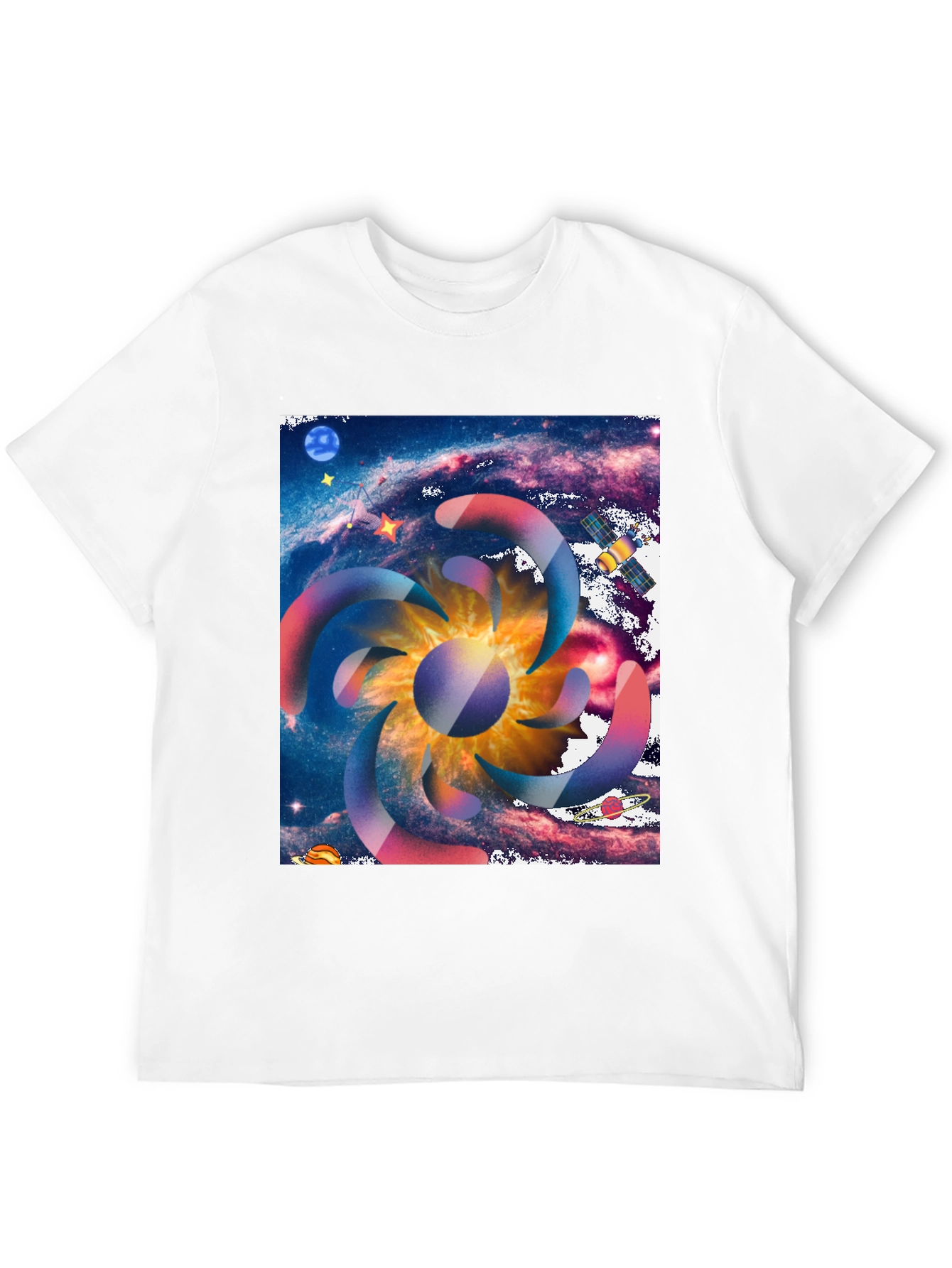 Galaxy Swirl Graphic Tee - Cosmic Style