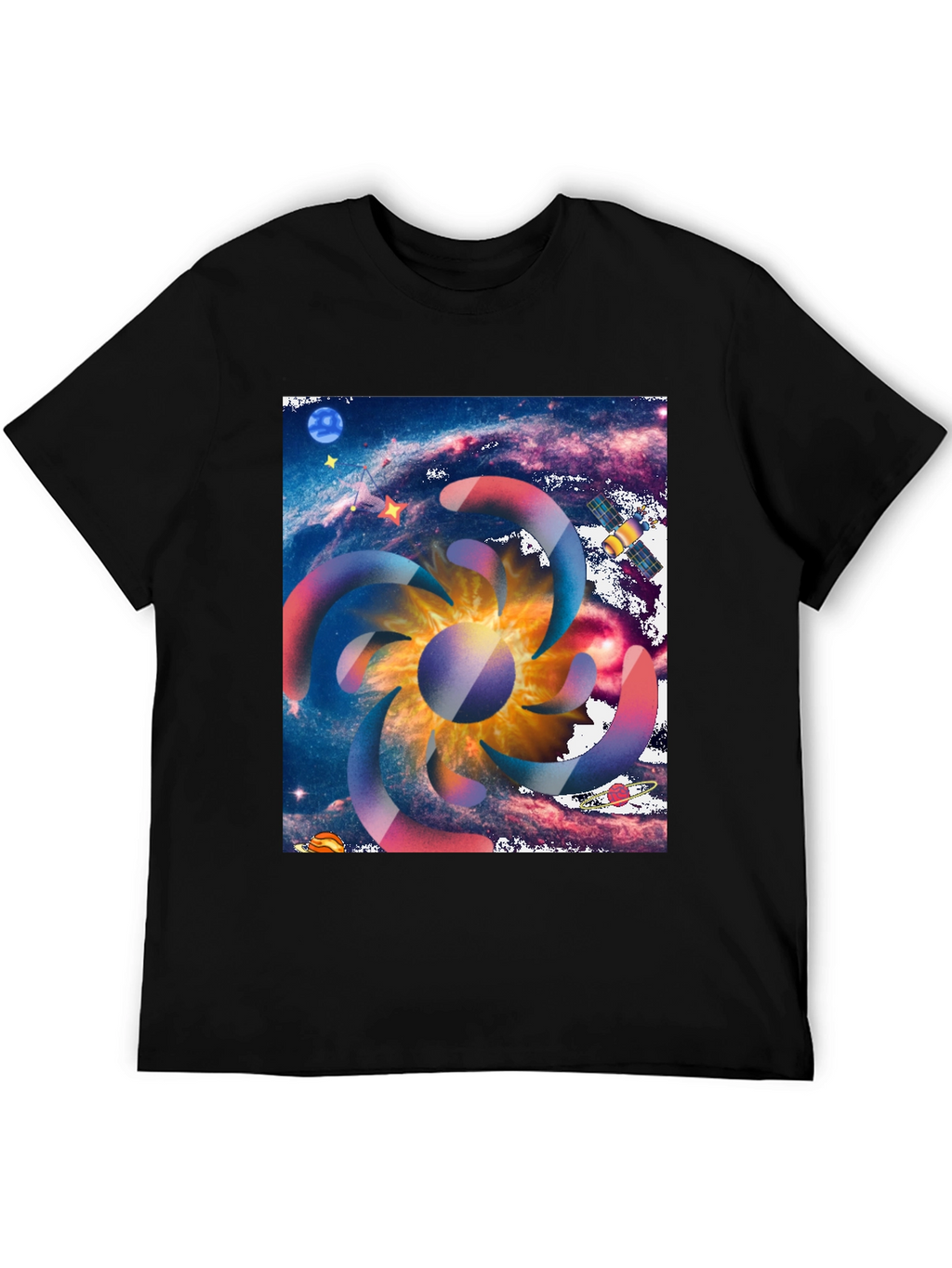 Galaxy Swirl Graphic Tee - Cosmic Style
