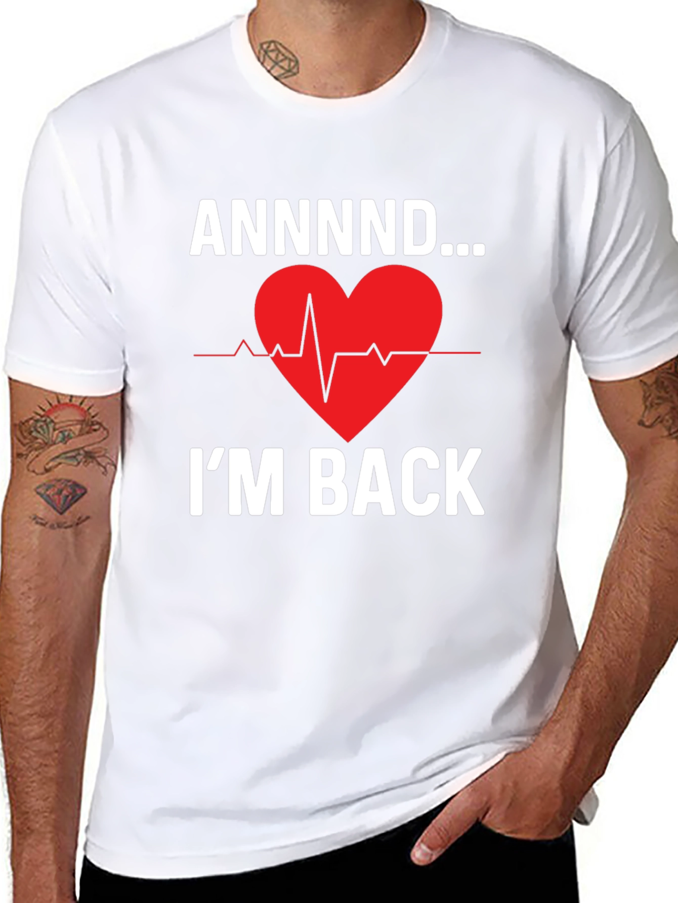 ANNNND...Im Back Graphic Tee - Heartbeat Design