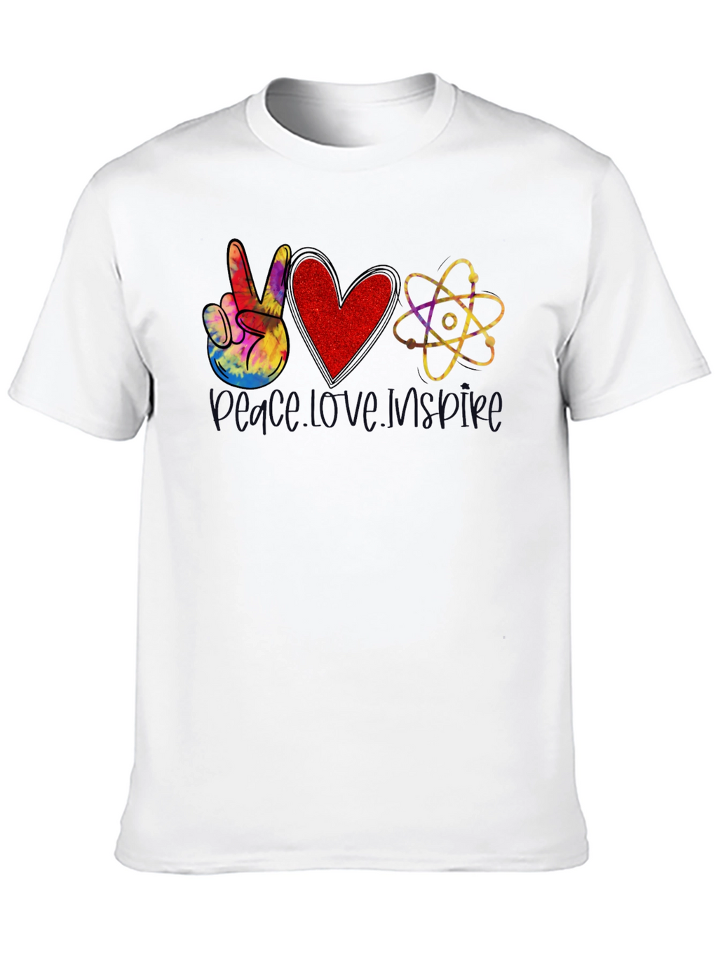 Peace Love Science Black T-Shirt