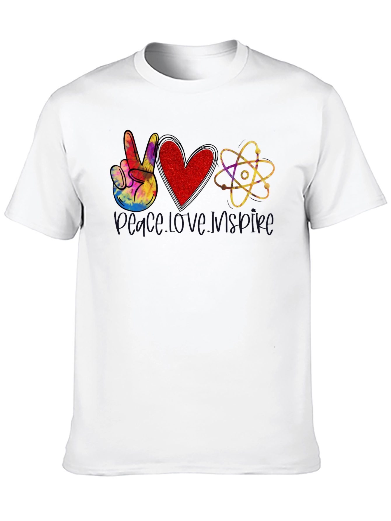 Peace Love Science Black T-Shirt