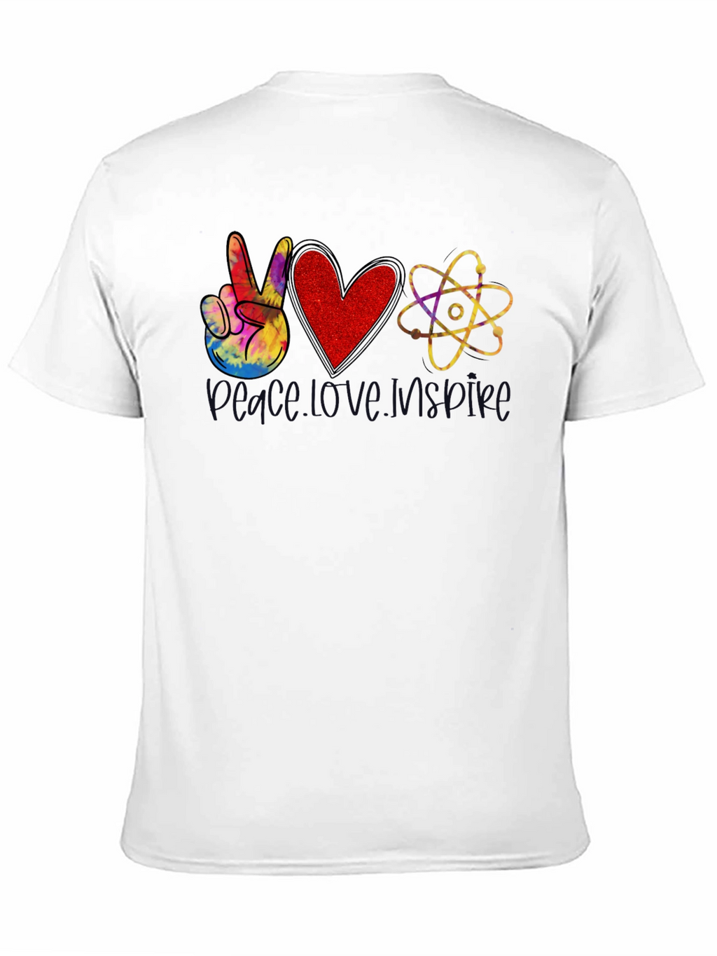 Peace Love Science Black T-Shirt