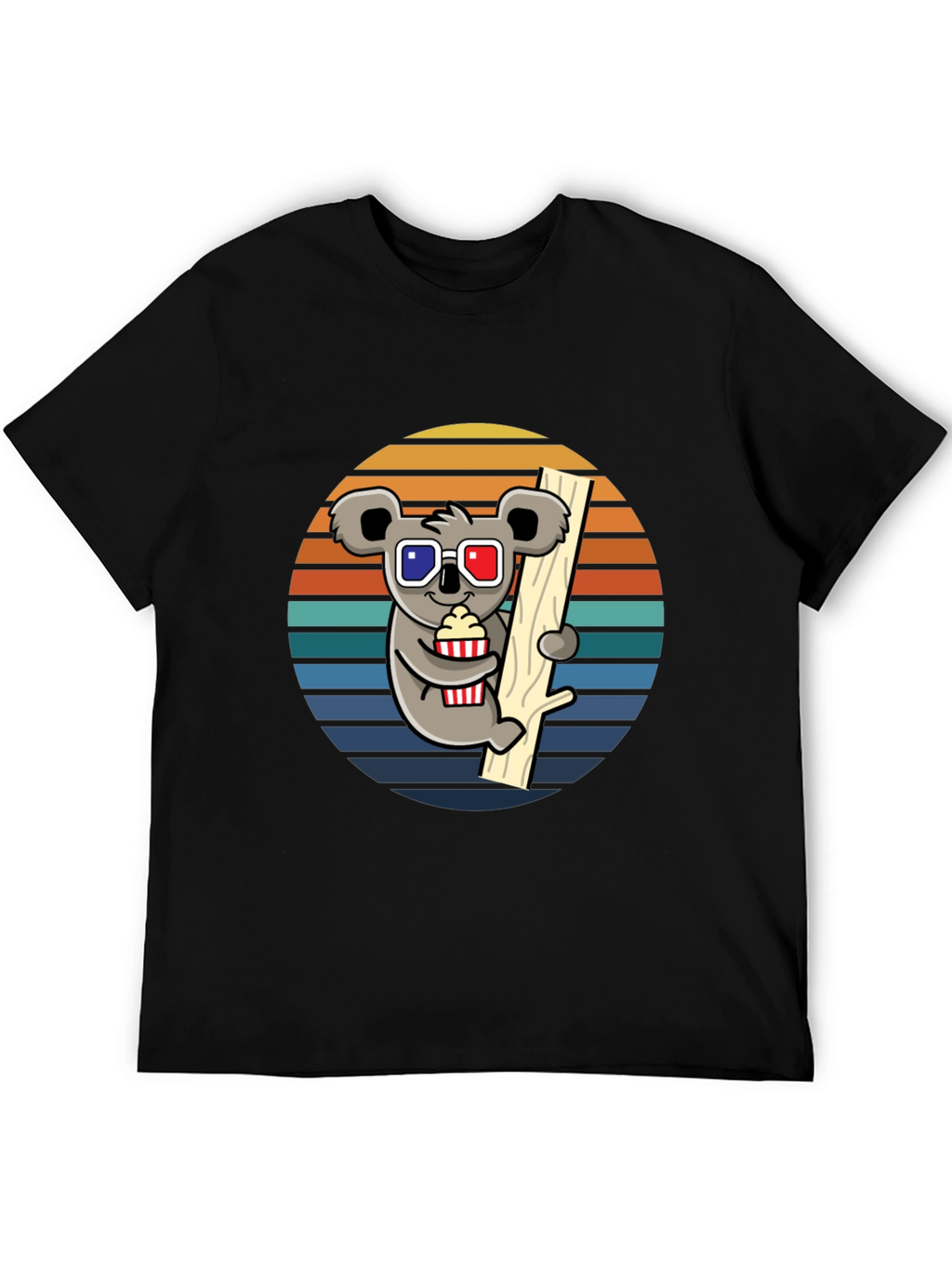 Koala Movie Night T-Shirt - Fun Graphic Tee
